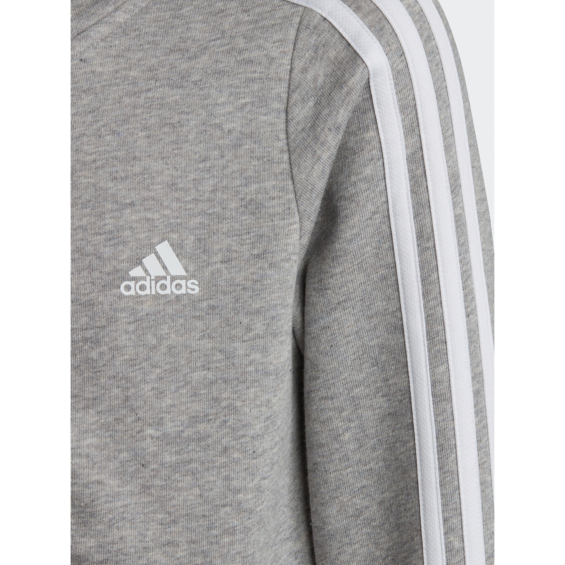 adidas Mikina Essentials 3-Stripes IC3635 Šedá Slim Fit - Pepit.cz