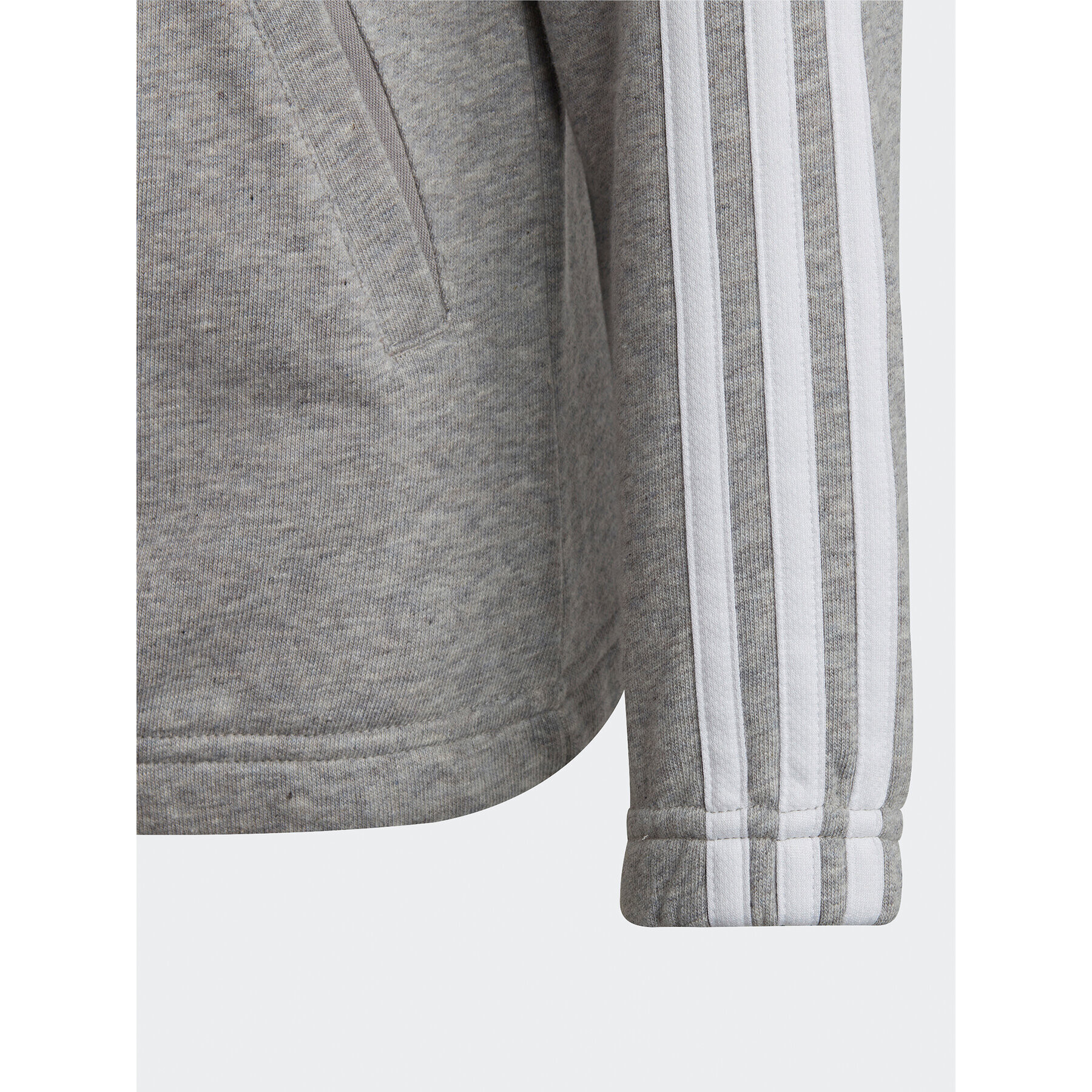 adidas Mikina Essentials 3-Stripes IC3635 Šedá Slim Fit - Pepit.cz