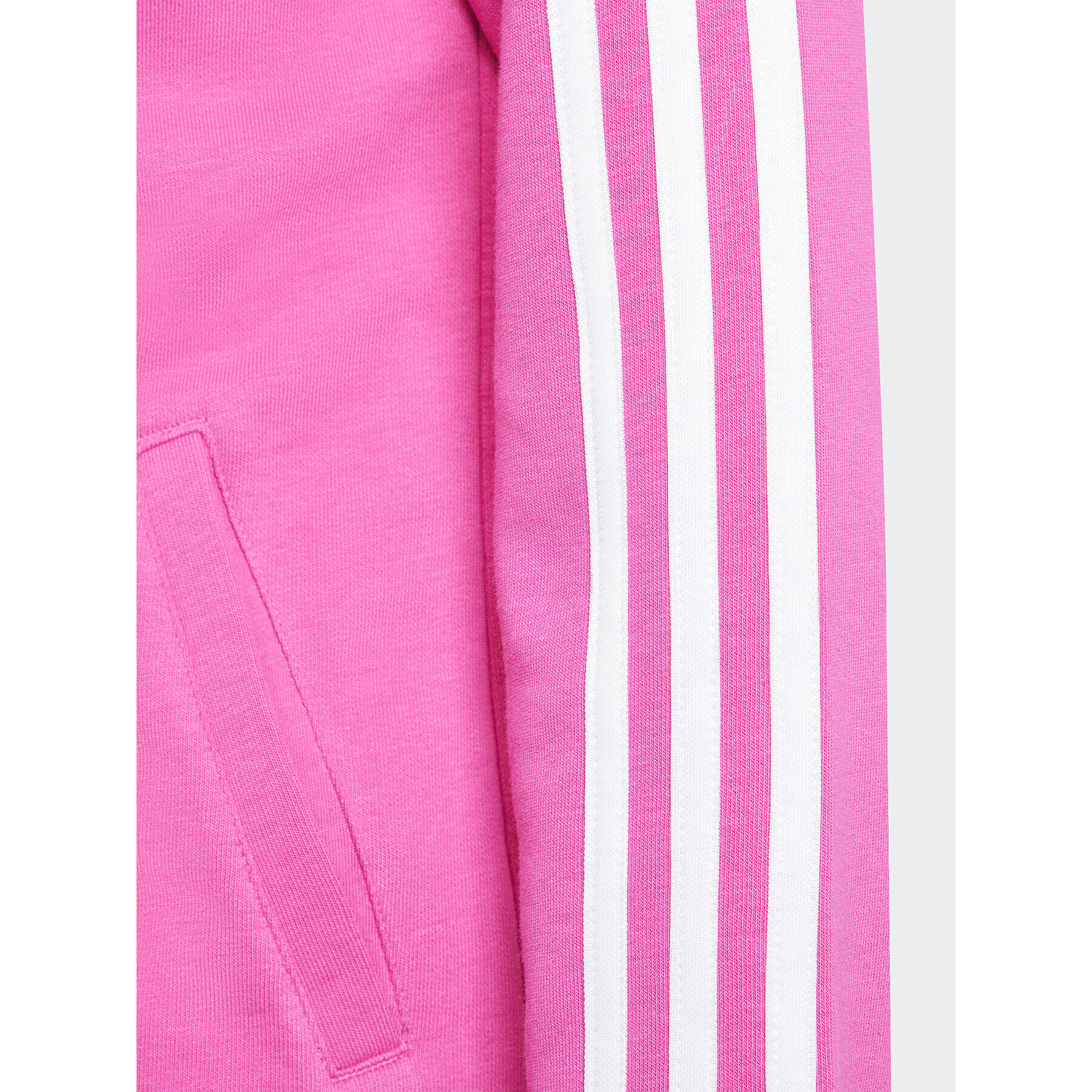 adidas Mikina Essentials 3-Stripes IJ6224 Růžová Slim Fit - Pepit.cz