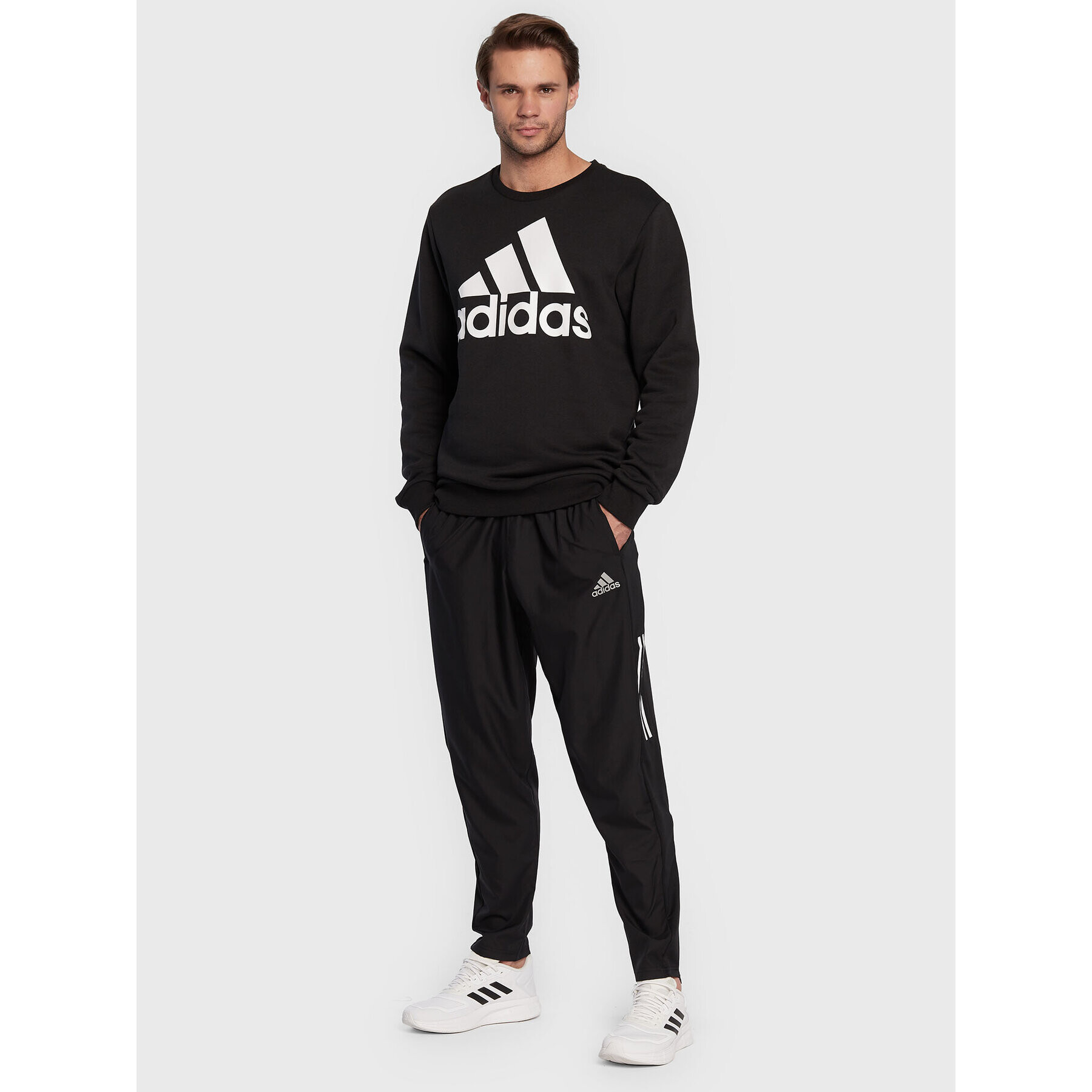 adidas Mikina Essentials Big Logo GK9074 Černá Regular Fit - Pepit.cz