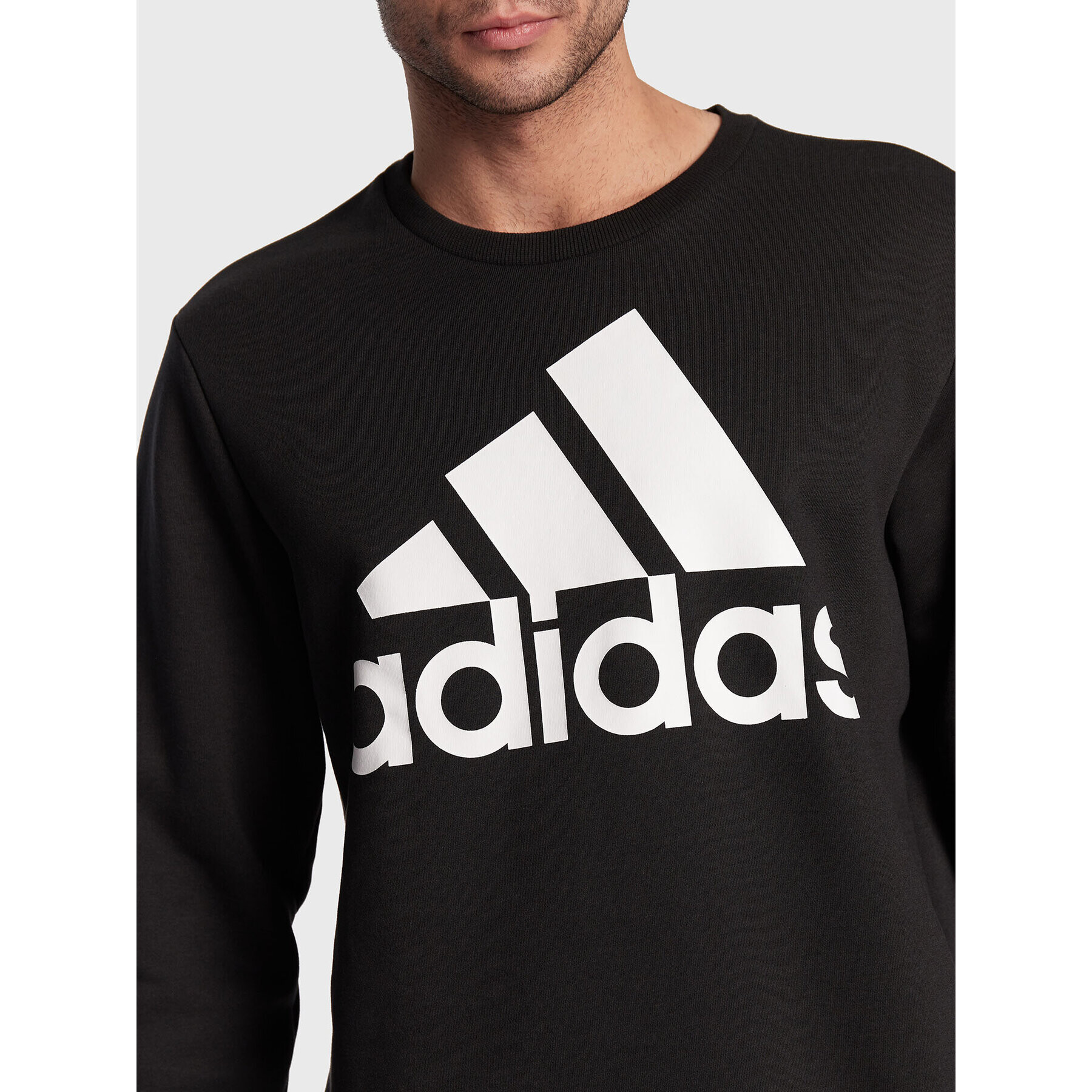 adidas Mikina Essentials Big Logo GK9074 Černá Regular Fit - Pepit.cz