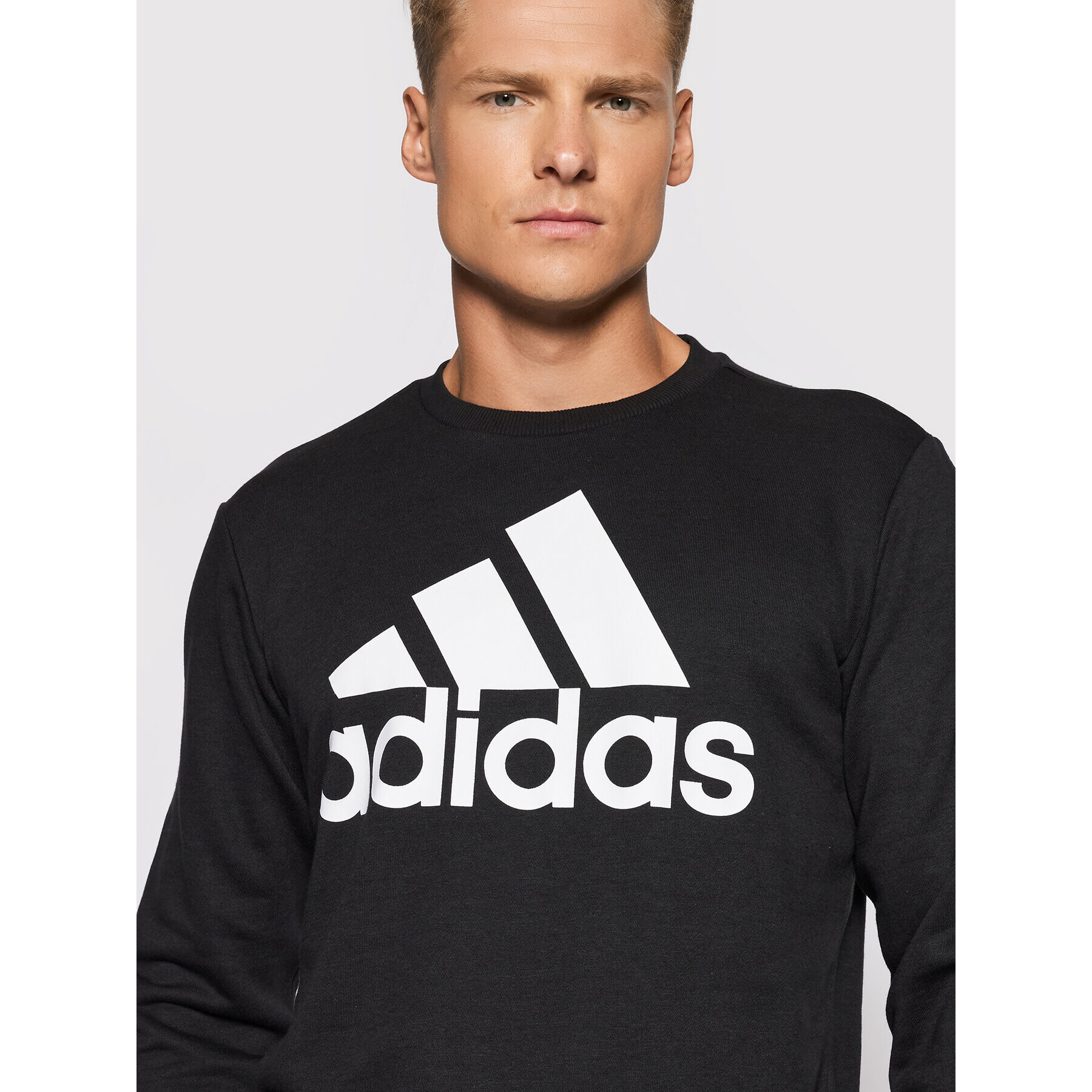 adidas Mikina Essentials Big Logo GK9076 Černá Regular Fit - Pepit.cz