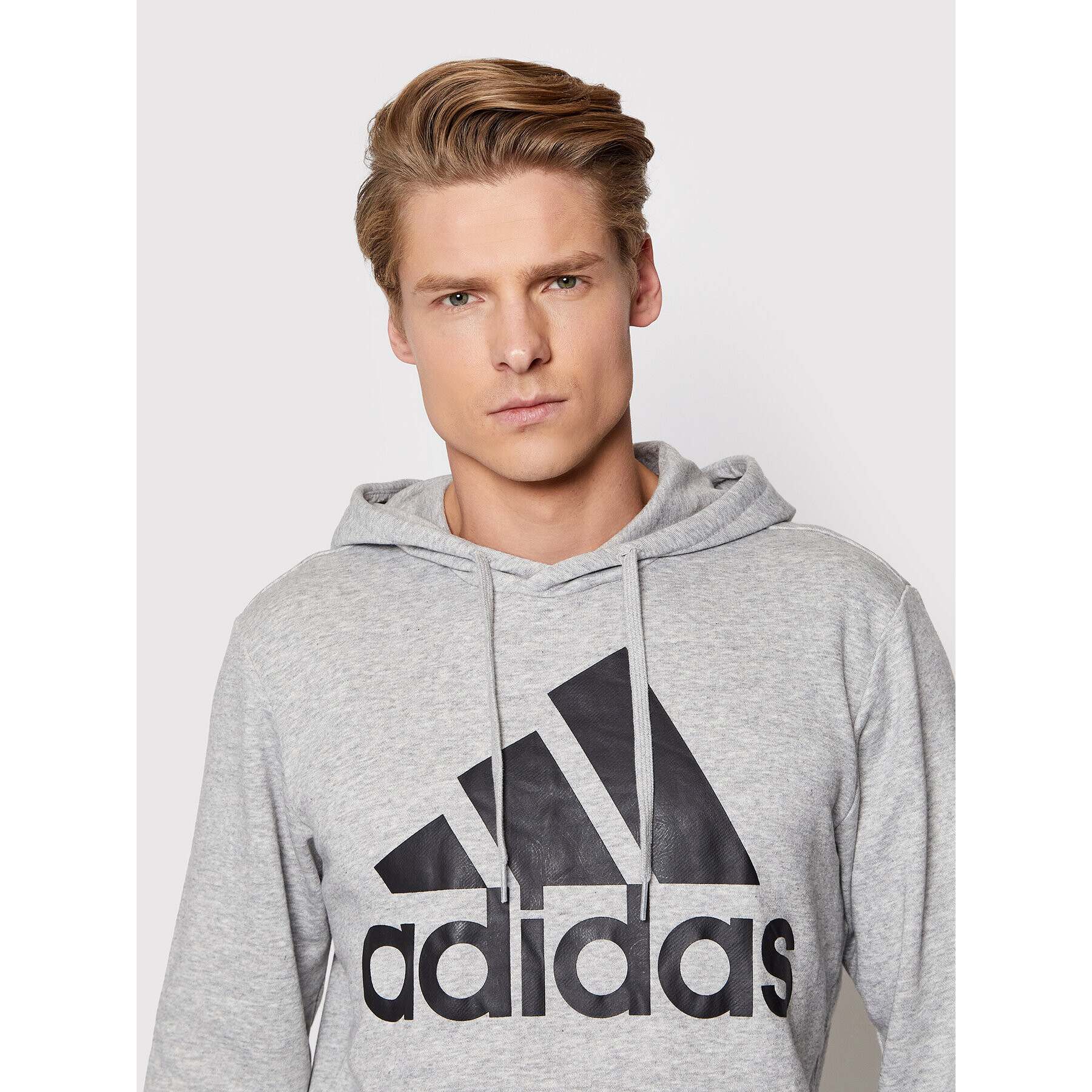 adidas Mikina Essentials Big Logo GK9541 Šedá Regular Fit - Pepit.cz