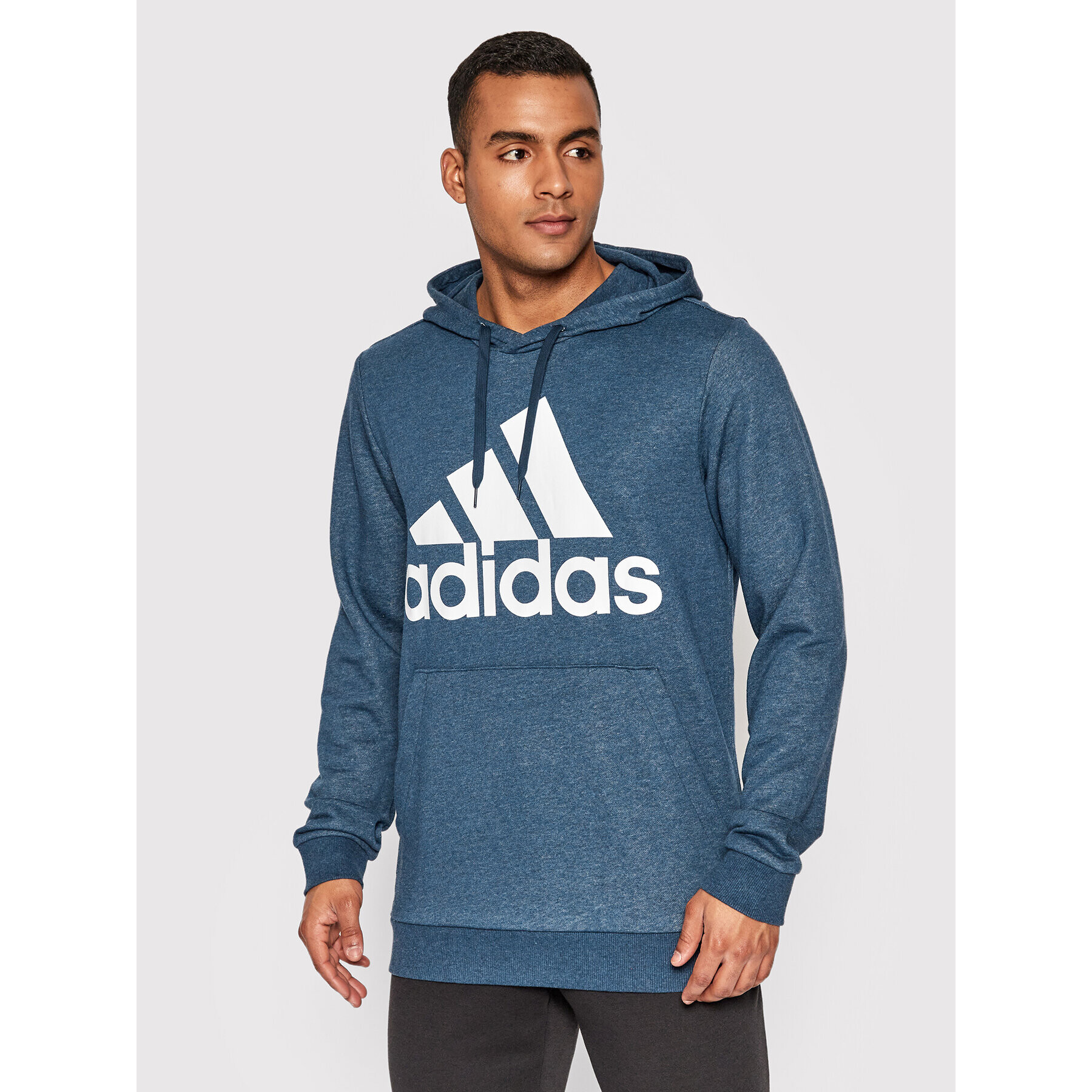 adidas Mikina Essentials Big Logo GM6965 Tmavomodrá Regular Fit - Pepit.cz