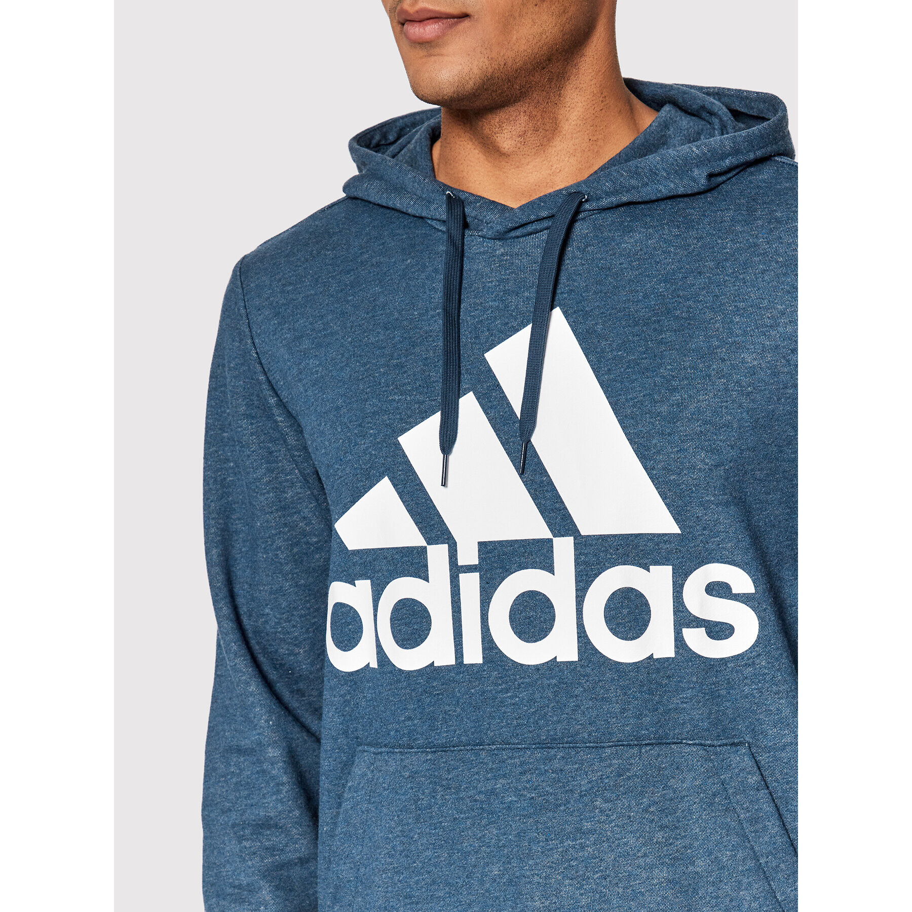 adidas Mikina Essentials Big Logo GM6965 Tmavomodrá Regular Fit - Pepit.cz