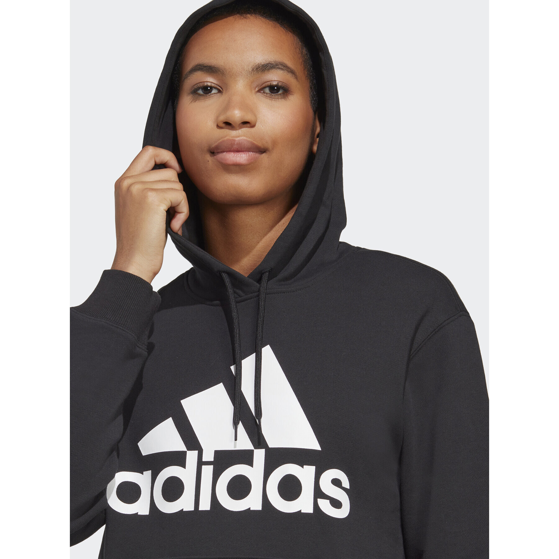 adidas Mikina Essentials Big Logo IC6895 Černá Regular Fit - Pepit.cz