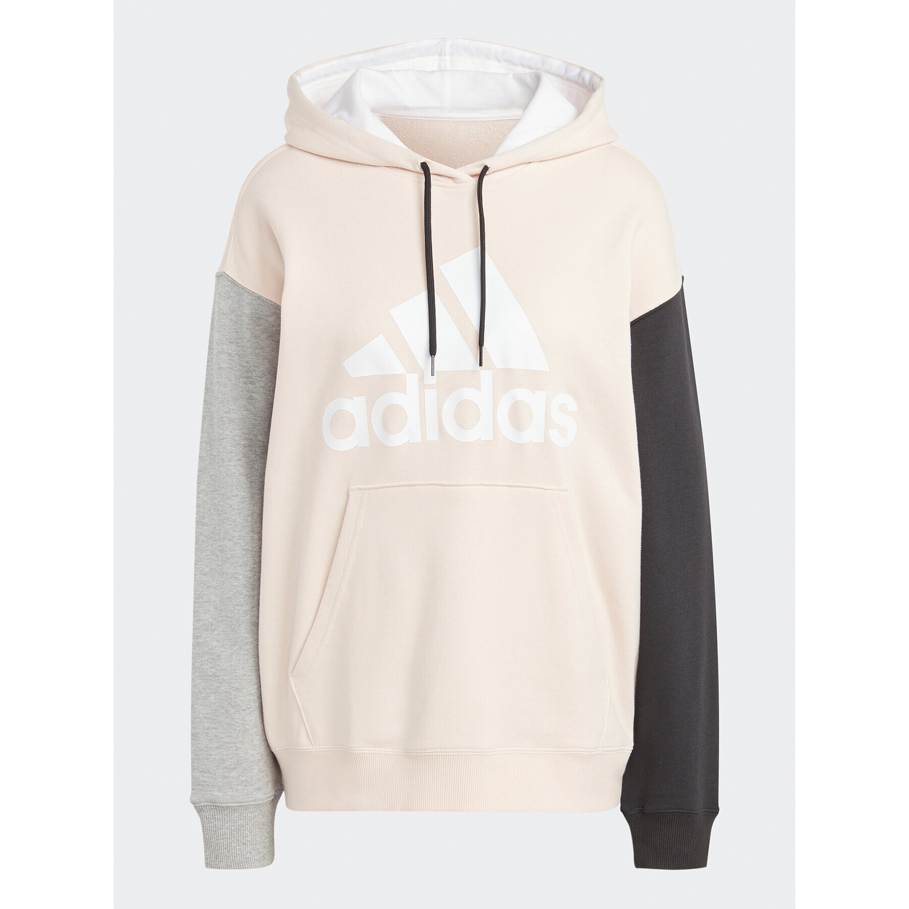 adidas Mikina Essentials Big Logo Oversized French Terry Hoodie IC9868 Růžová Loose Fit - Pepit.cz