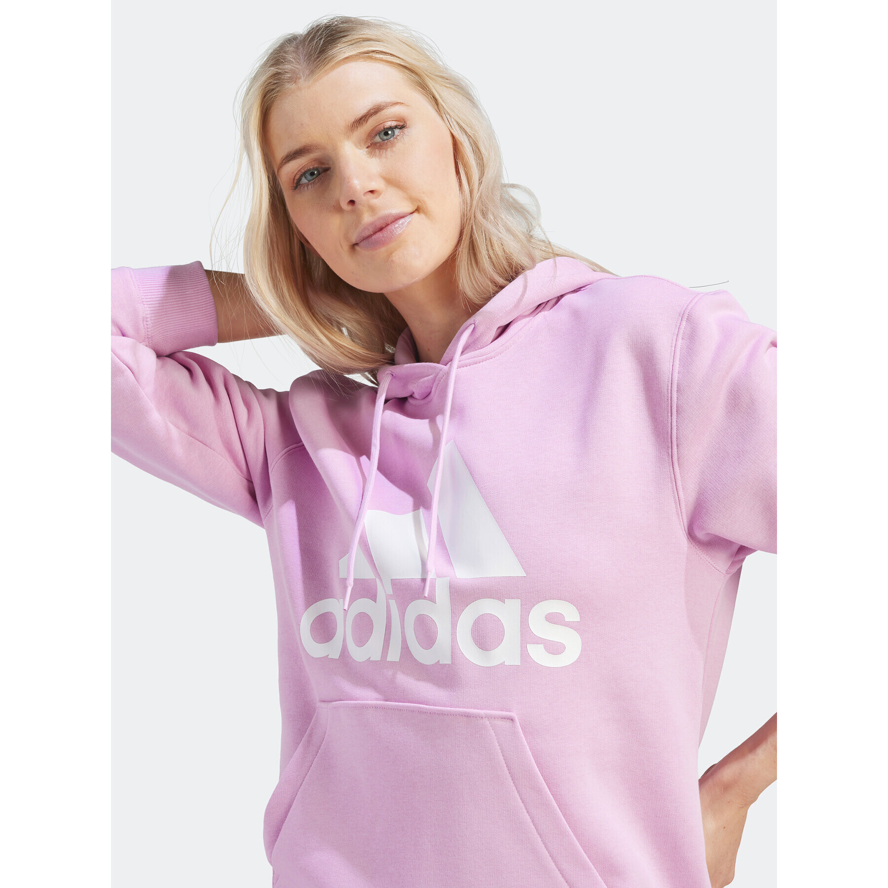 adidas Mikina Essentials Big Logo Regular IM0260 Růžová Regular Fit - Pepit.cz