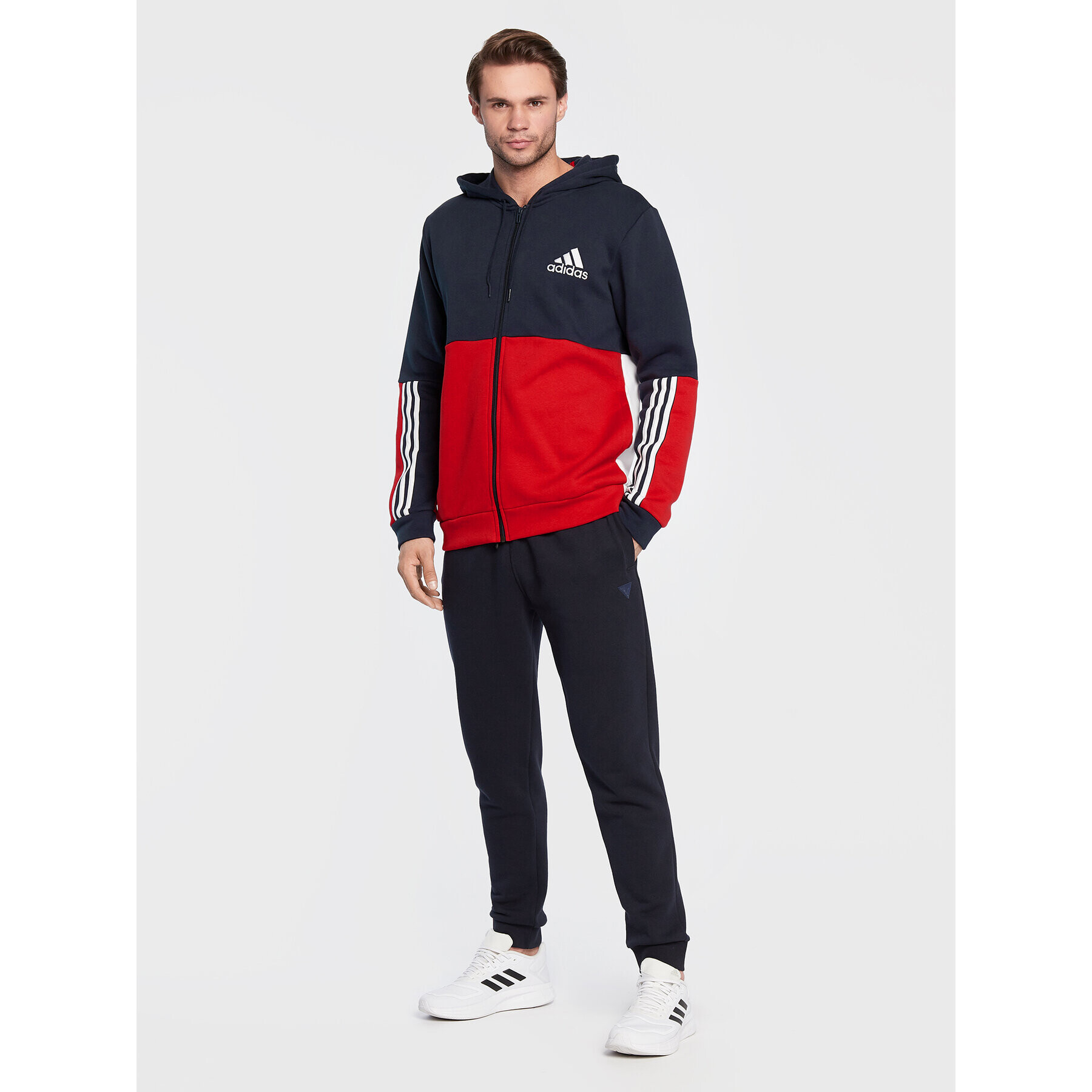 adidas Mikina Essentials Colorblock Fleece HK2880 Barevná Regular Fit - Pepit.cz