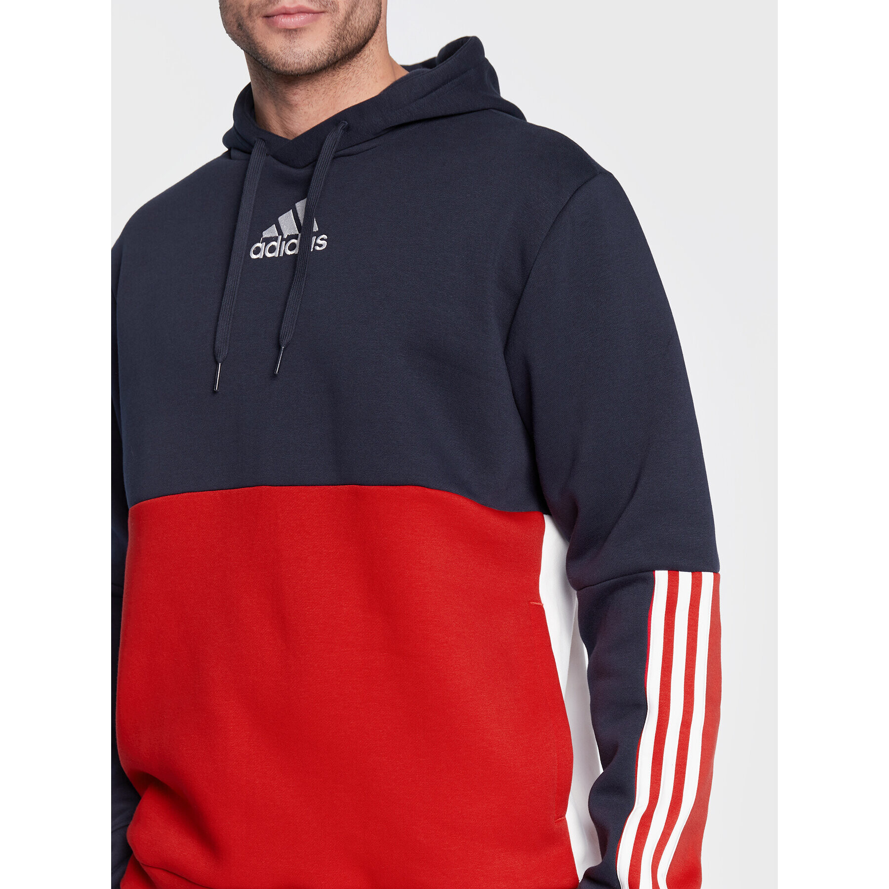 adidas Mikina Essentials Colorblock HL1983 Tmavomodrá Regular Fit - Pepit.cz