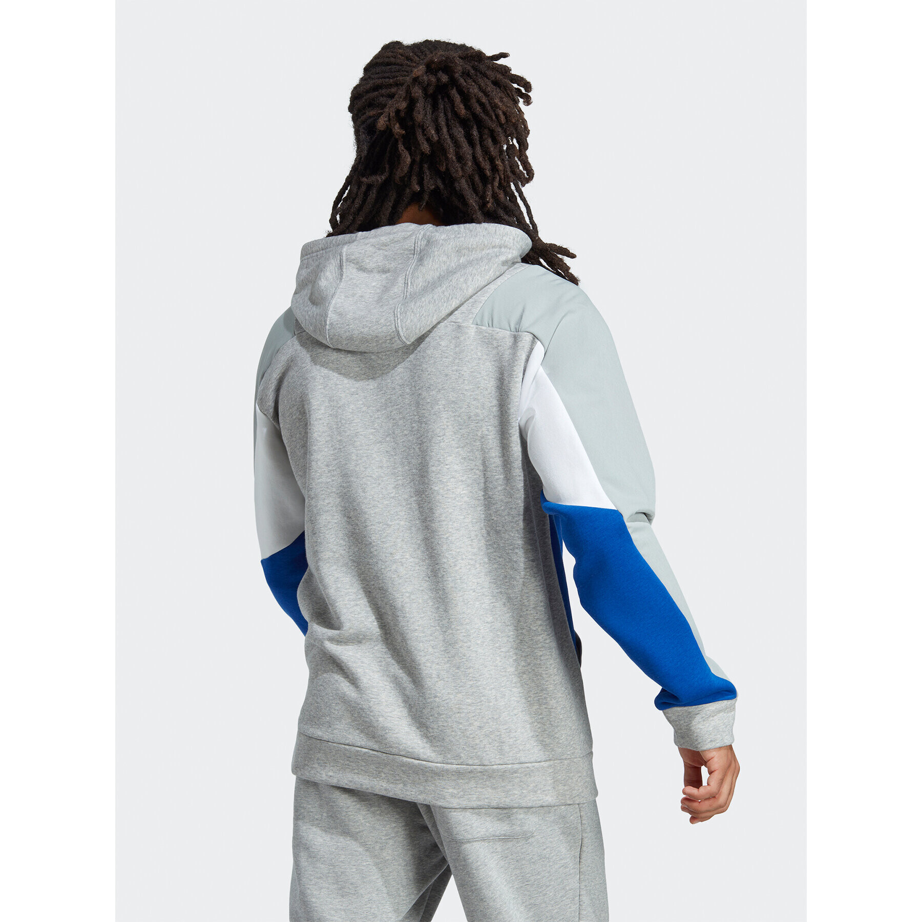 adidas Mikina Essentials Colorblock Hoodie HY5930 Šedá Regular Fit - Pepit.cz