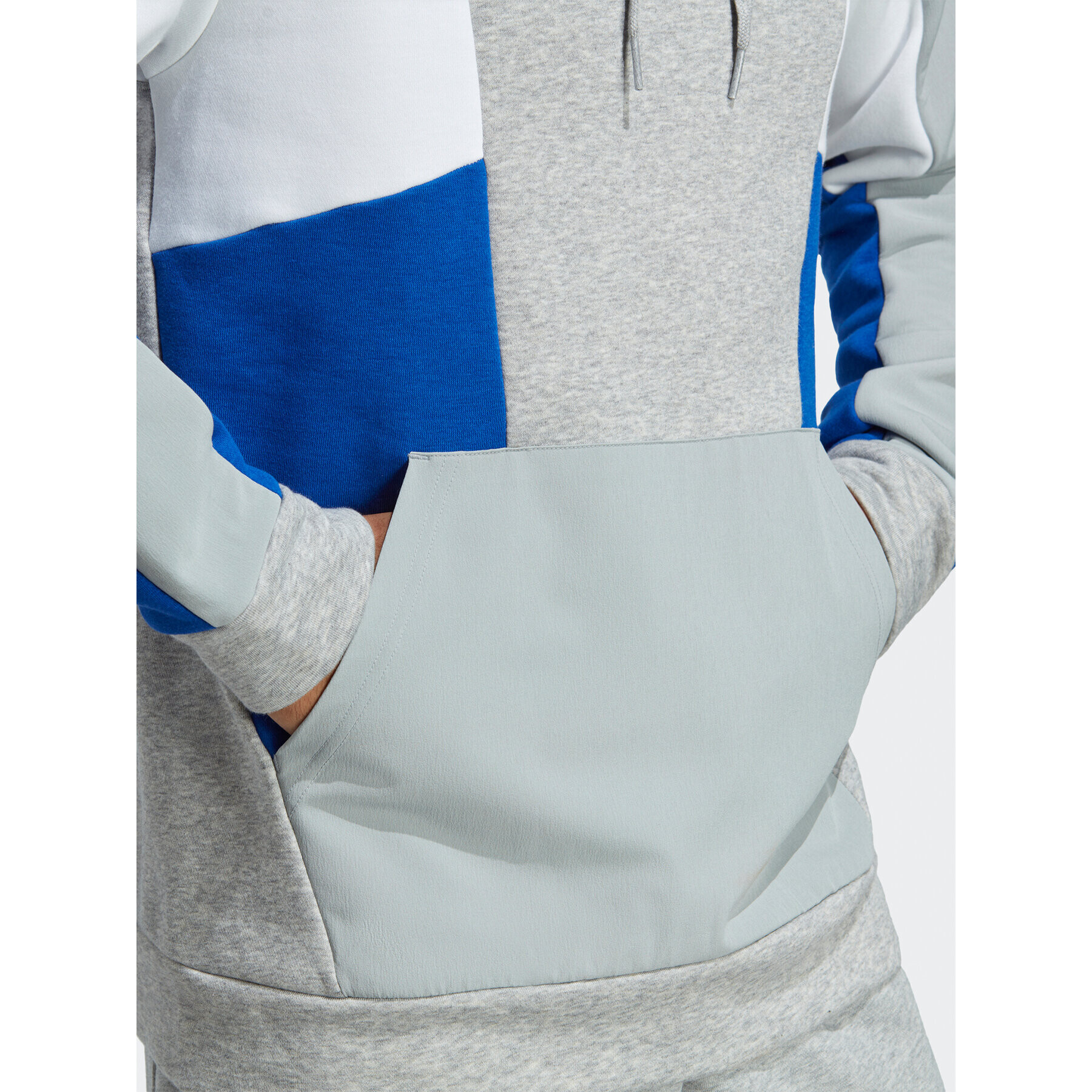 adidas Mikina Essentials Colorblock Hoodie HY5930 Šedá Regular Fit - Pepit.cz