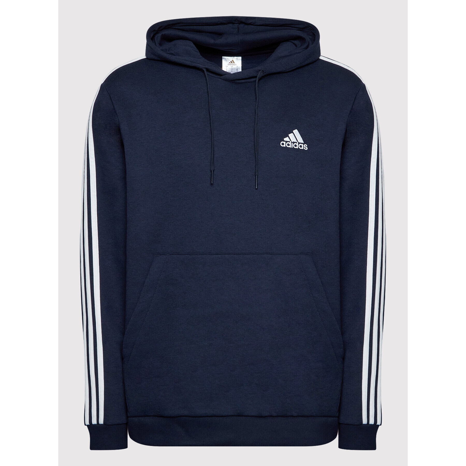 adidas Mikina Essentials Fleece 3-Stripes GK9073 Tmavomodrá Regular Fit - Pepit.cz