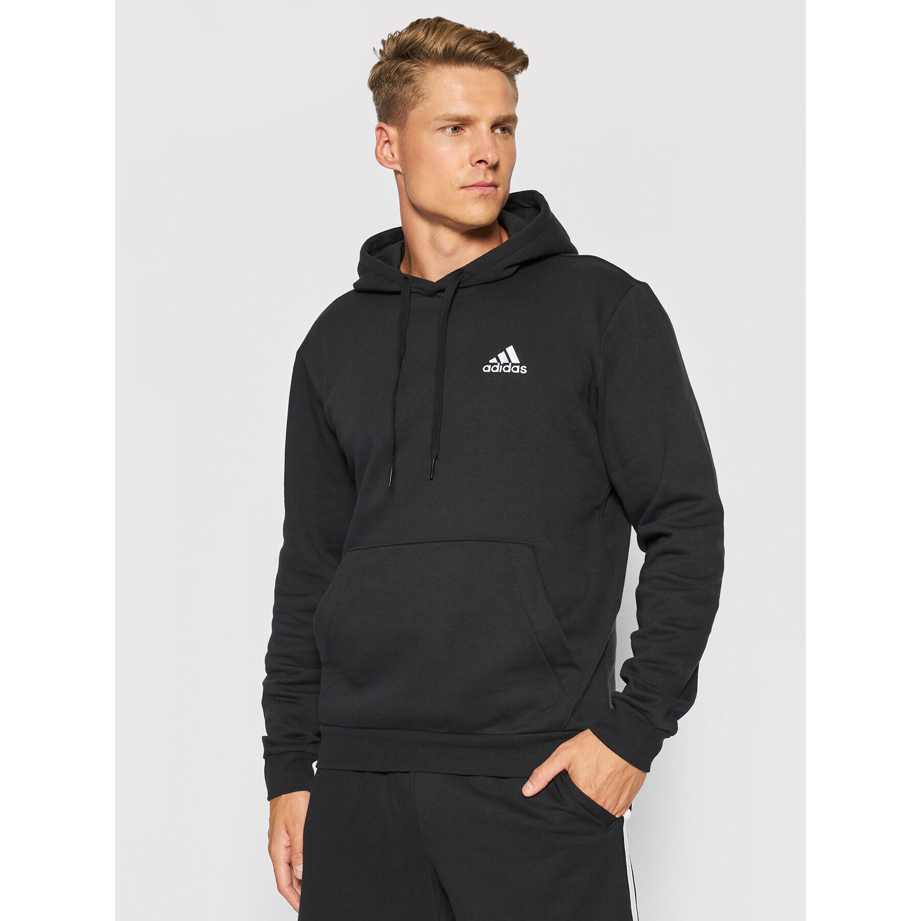 adidas Mikina Essentials Fleece GV5294 Černá Regular Fit - Pepit.cz