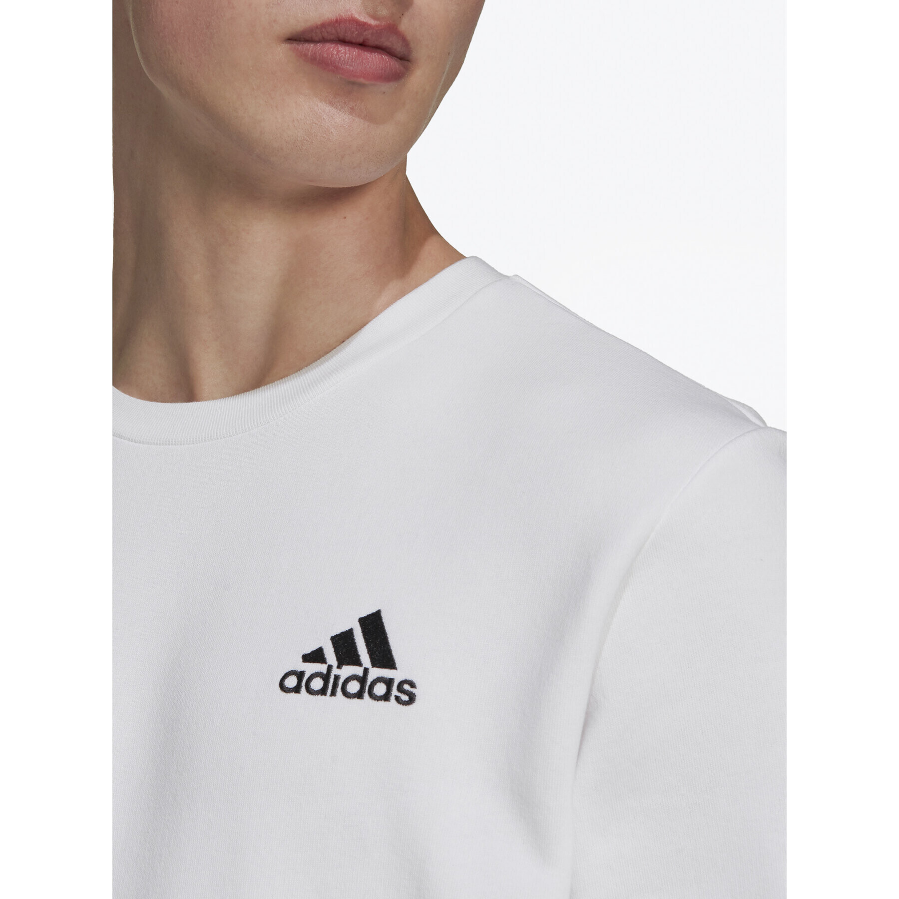 adidas Mikina Essentials Fleece Sweatshirt H12220 Bílá Regular Fit - Pepit.cz