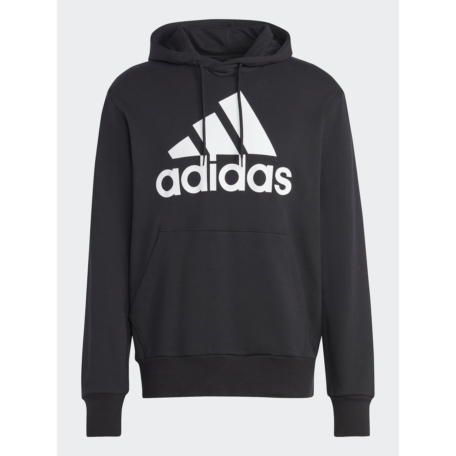 adidas Mikina Essentials French Terry Big Logo Hoodie IC9363 Černá Regular Fit - Pepit.cz