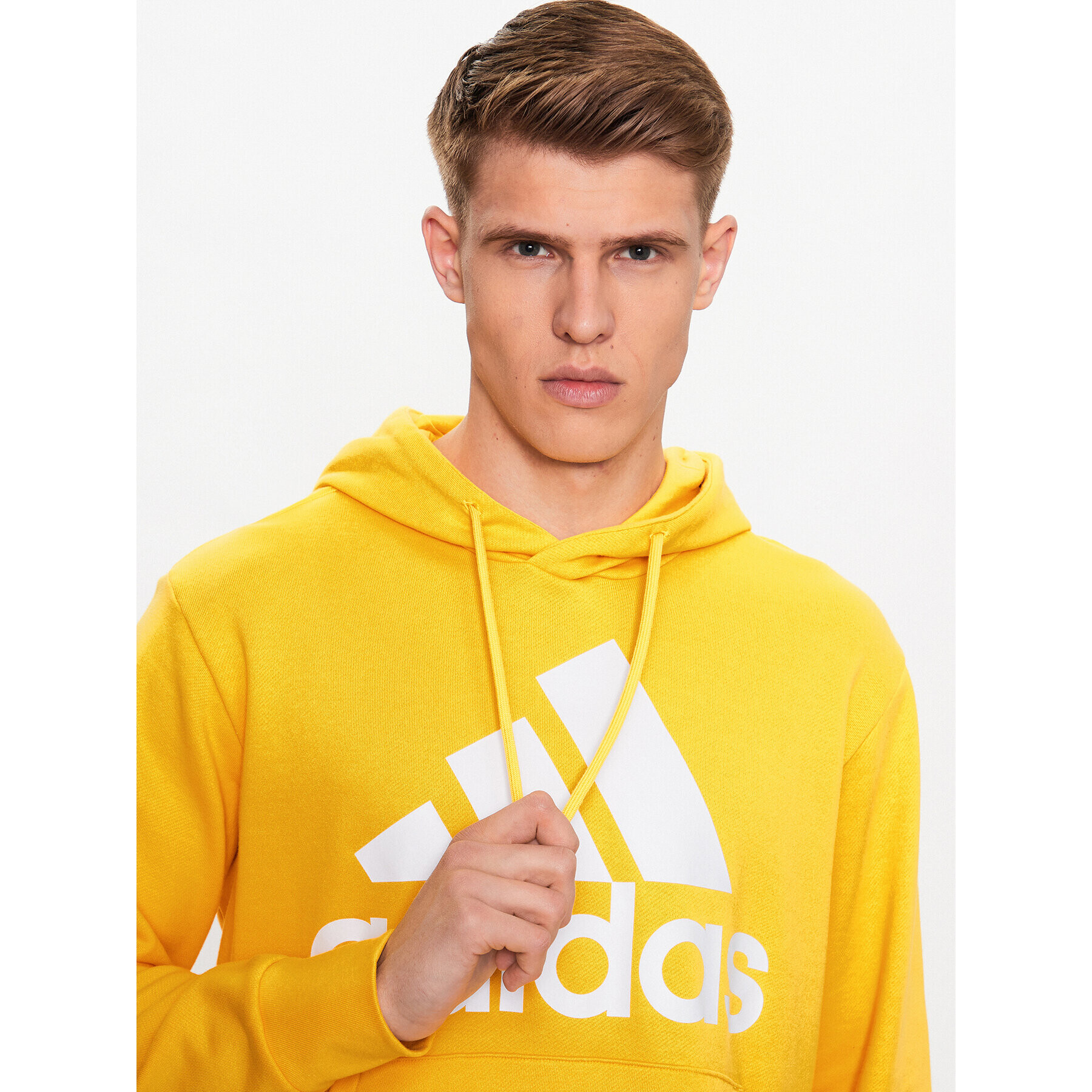 adidas Mikina Essentials French Terry Big Logo Hoodie IC9834 Žlutá Regular Fit - Pepit.cz