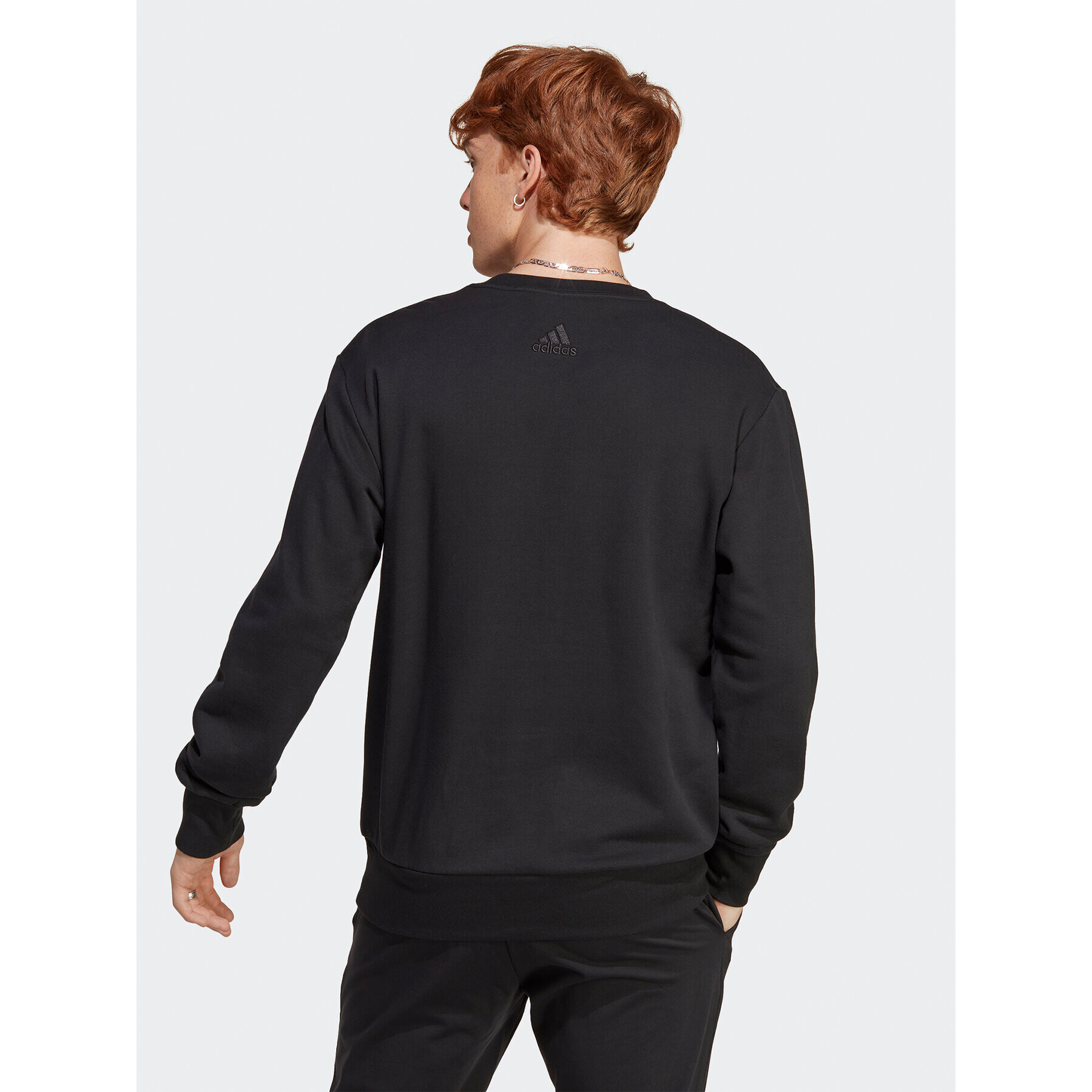 adidas Mikina Essentials French Terry Big Logo Sweatshirt IC9324 Černá Regular Fit - Pepit.cz