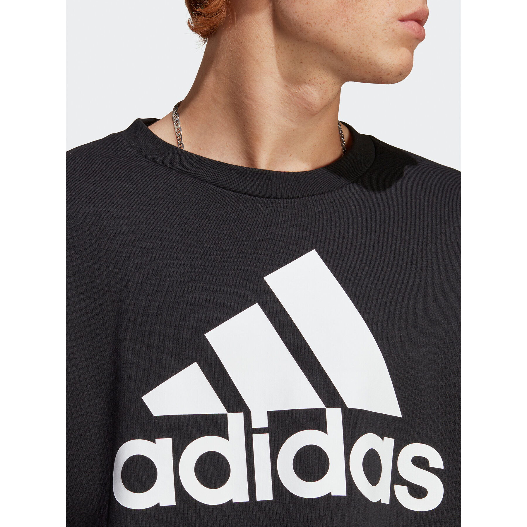 adidas Mikina Essentials French Terry Big Logo Sweatshirt IC9324 Černá Regular Fit - Pepit.cz