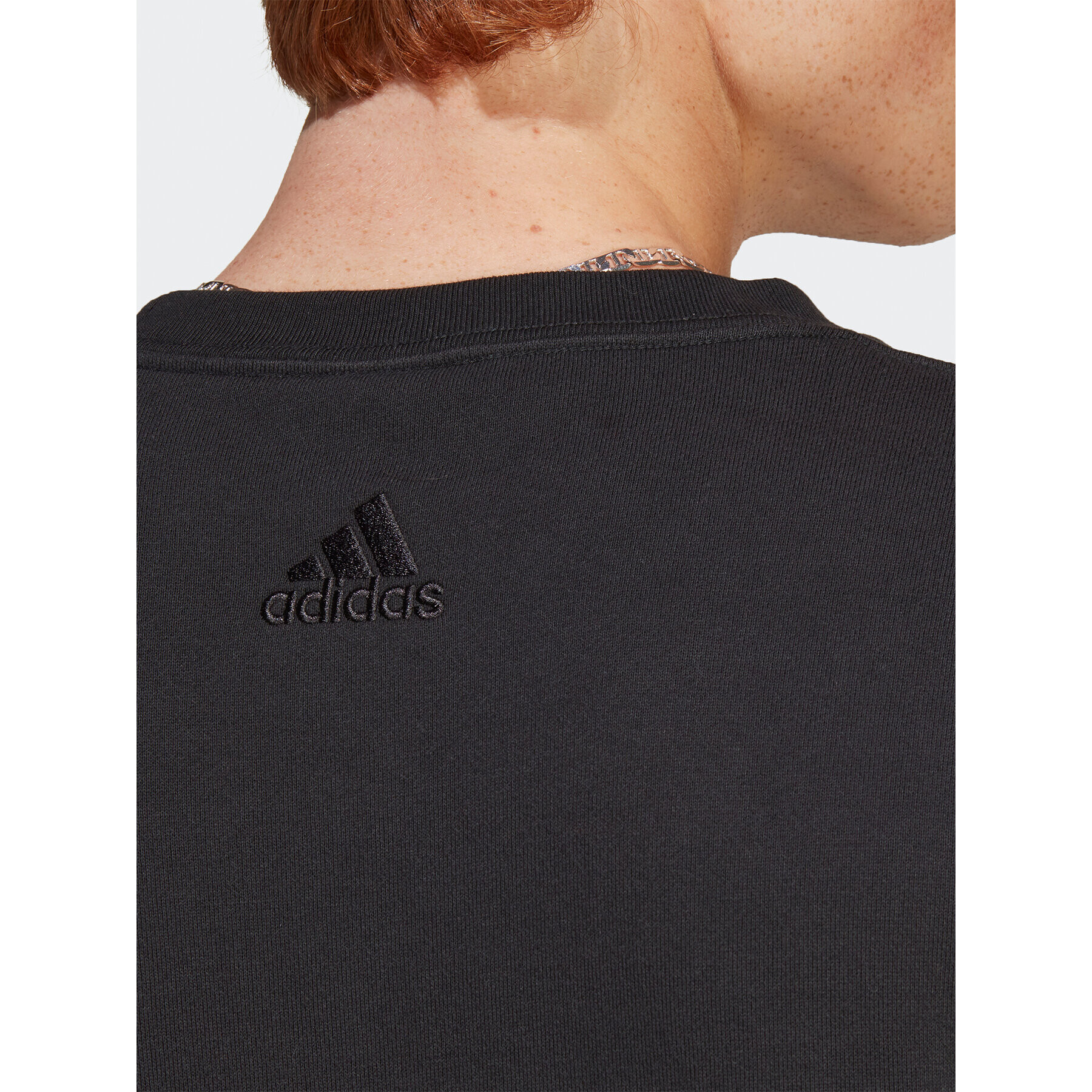 adidas Mikina Essentials French Terry Big Logo Sweatshirt IC9324 Černá Regular Fit - Pepit.cz