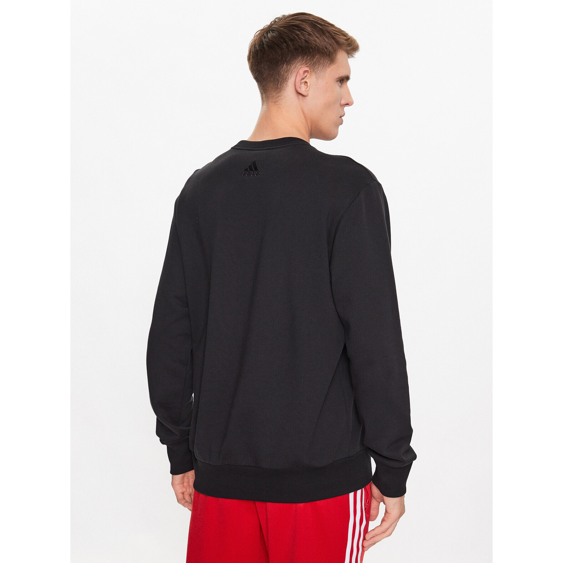 adidas Mikina Essentials French Terry Big Logo Sweatshirt IJ8583 Černá Regular Fit - Pepit.cz