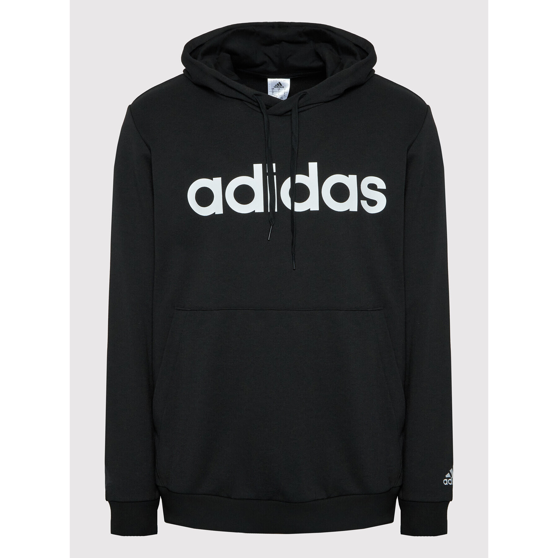 adidas Mikina Essentials French Terry Linear Logo GK9064 Černá Regular Fit - Pepit.cz