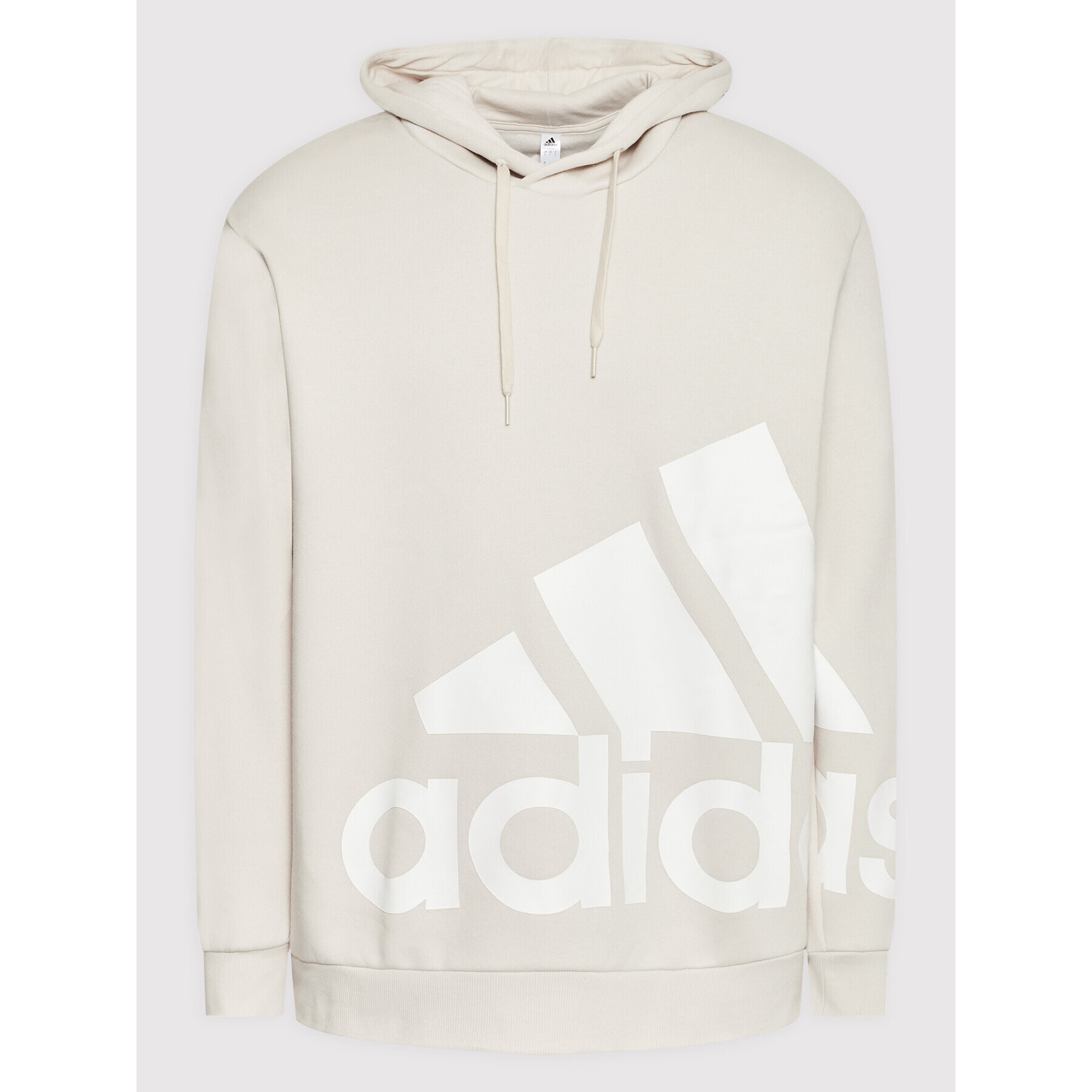 adidas Mikina Essentials Giant Logo Fleece HL6928 Béžová Loose Fit - Pepit.cz