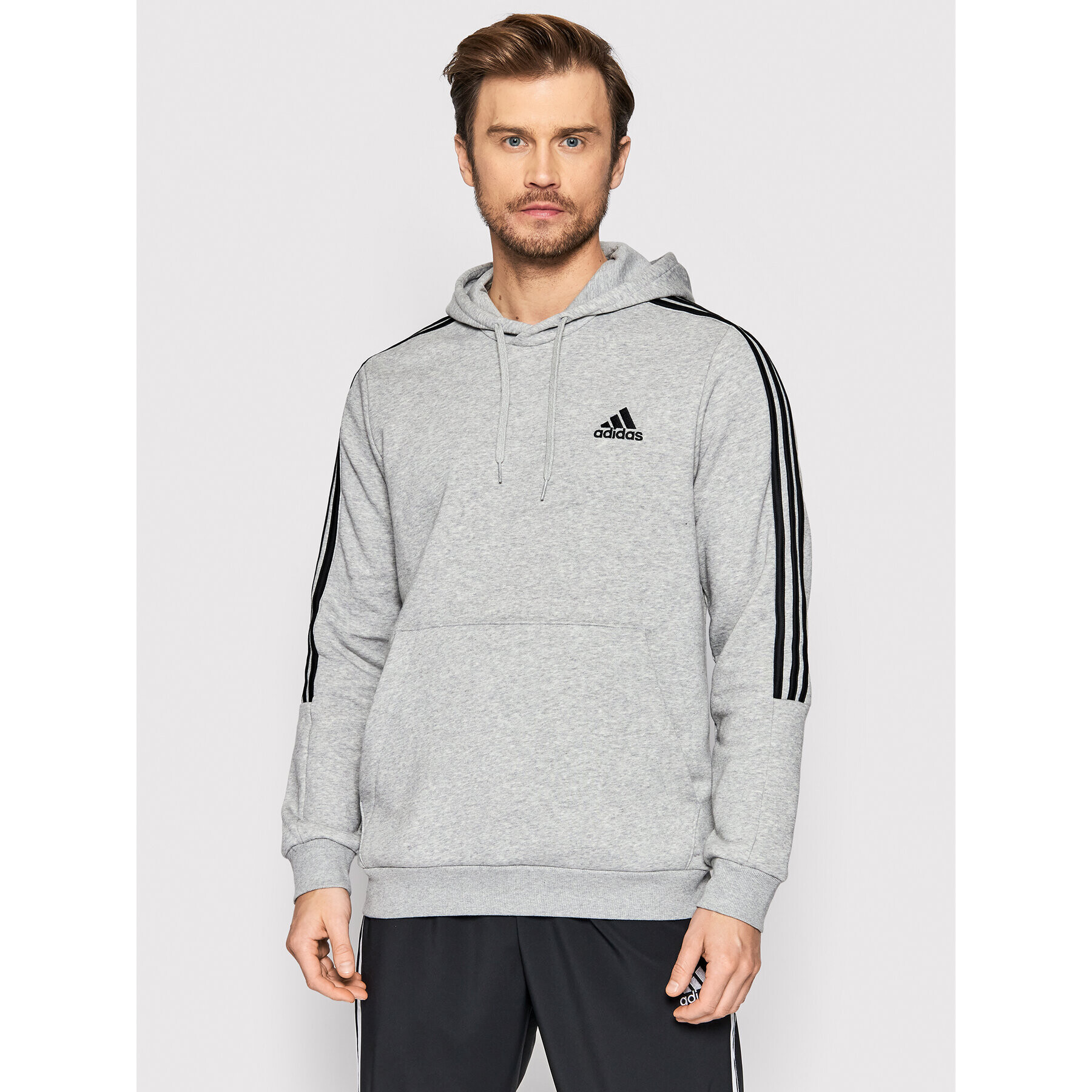 adidas Mikina Essentials GK9583 Šedá Regular Fit - Pepit.cz