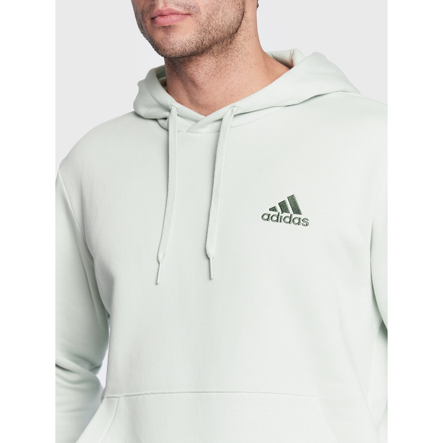 adidas Mikina Essentials HL2275 Zelená Regular Fit - Pepit.cz