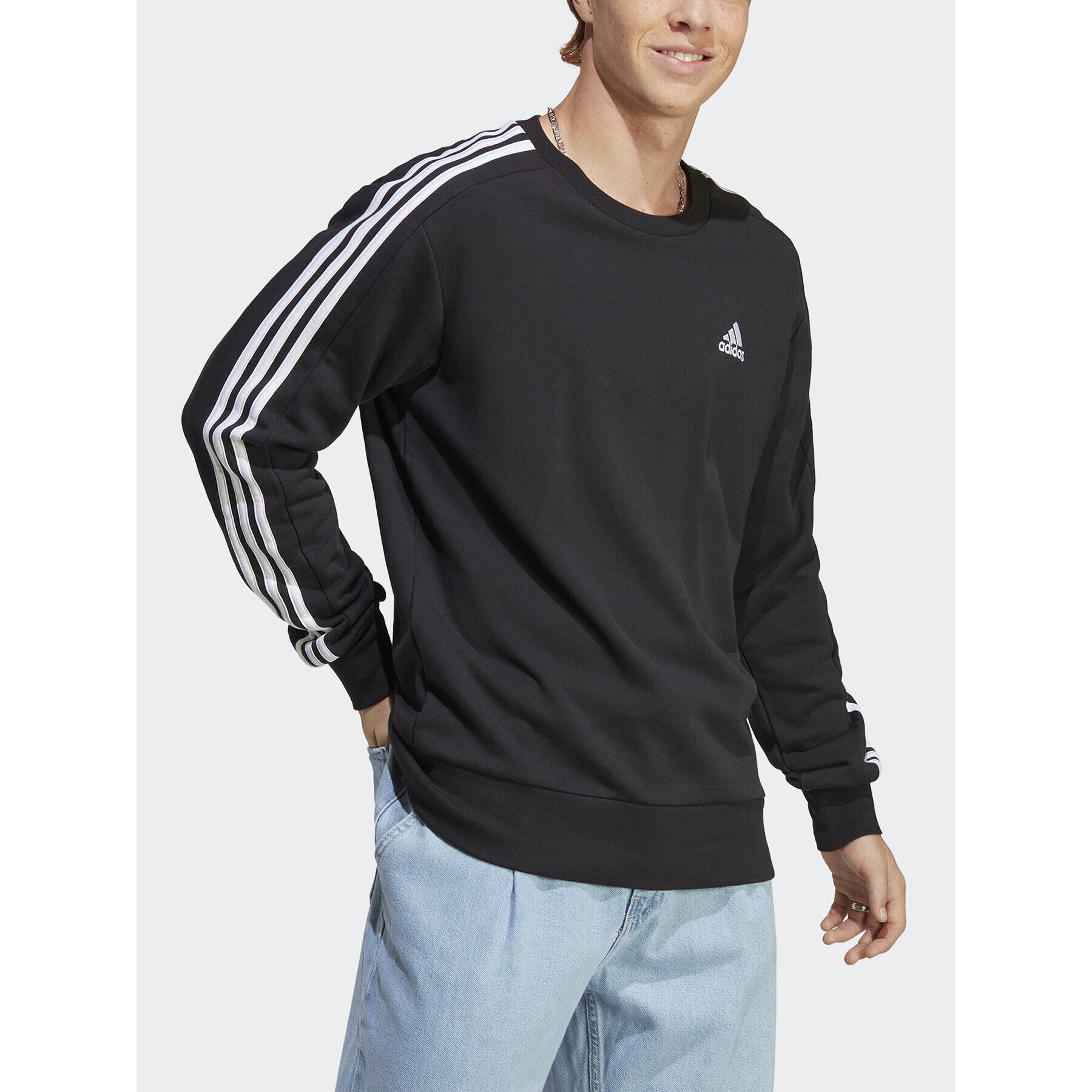 adidas Mikina Essentials IC9317 Černá Regular Fit - Pepit.cz