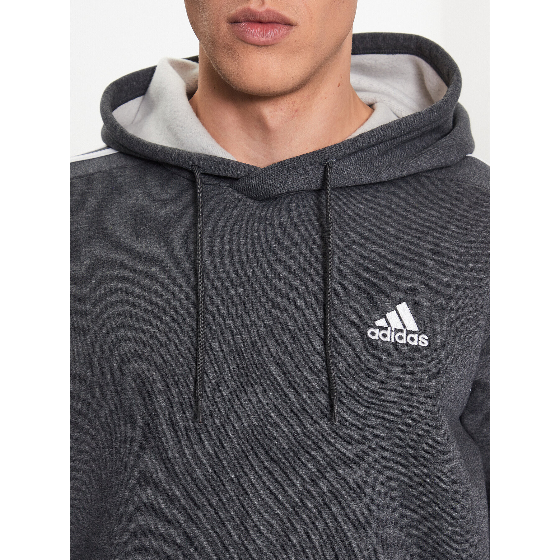 adidas Mikina Essentials IJ6475 Šedá Regular Fit - Pepit.cz