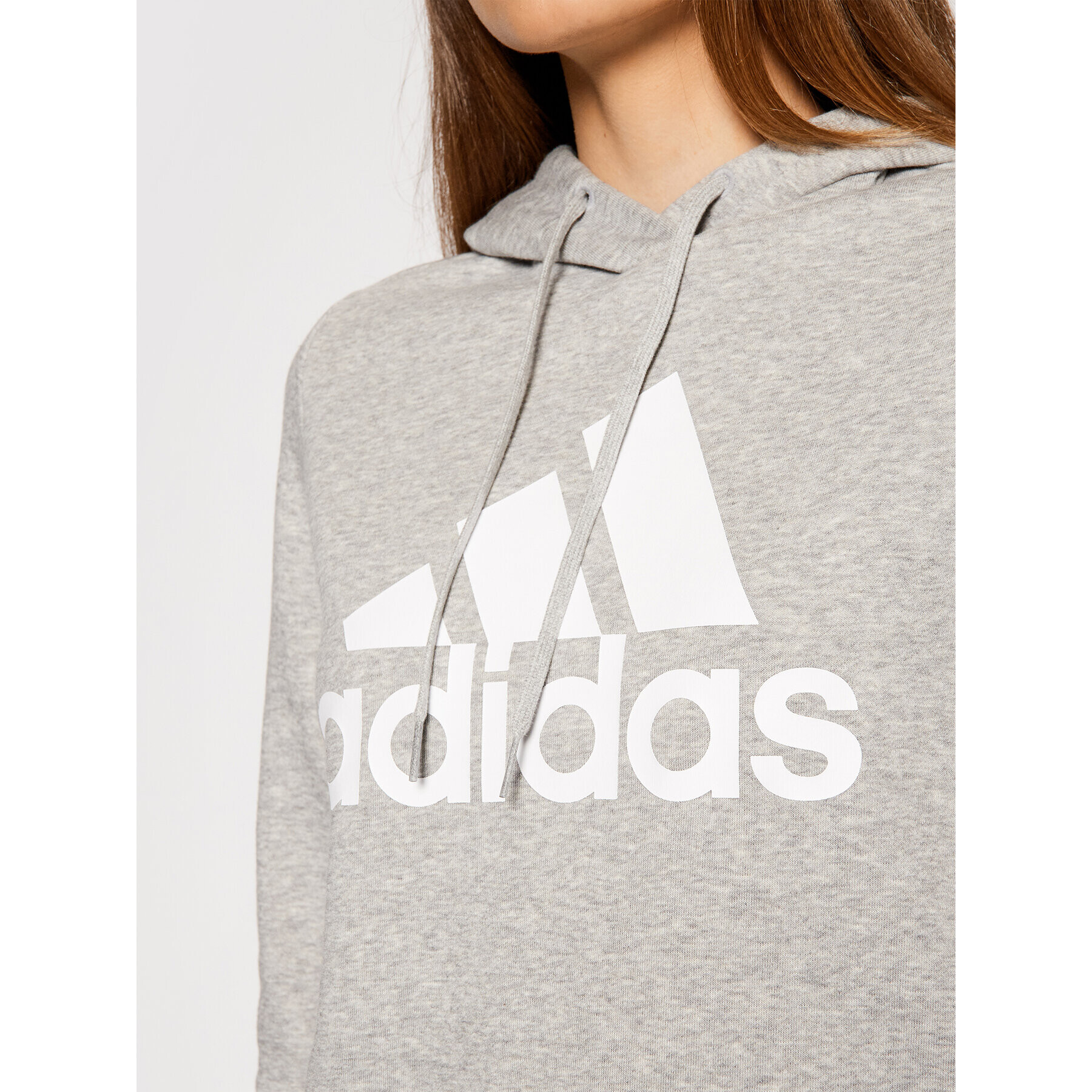 adidas Mikina Essentials Logo GL0719 Šedá Standard Fit - Pepit.cz