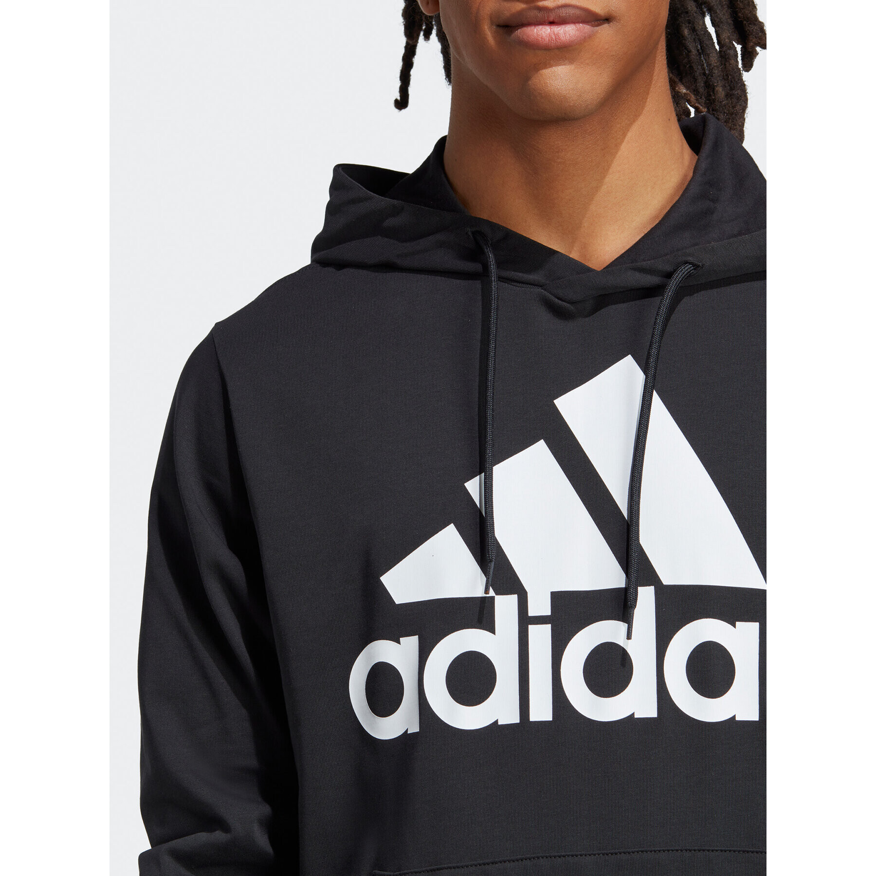 adidas Mikina Essentials Logo Hoodie IC0440 Černá Regular Fit - Pepit.cz