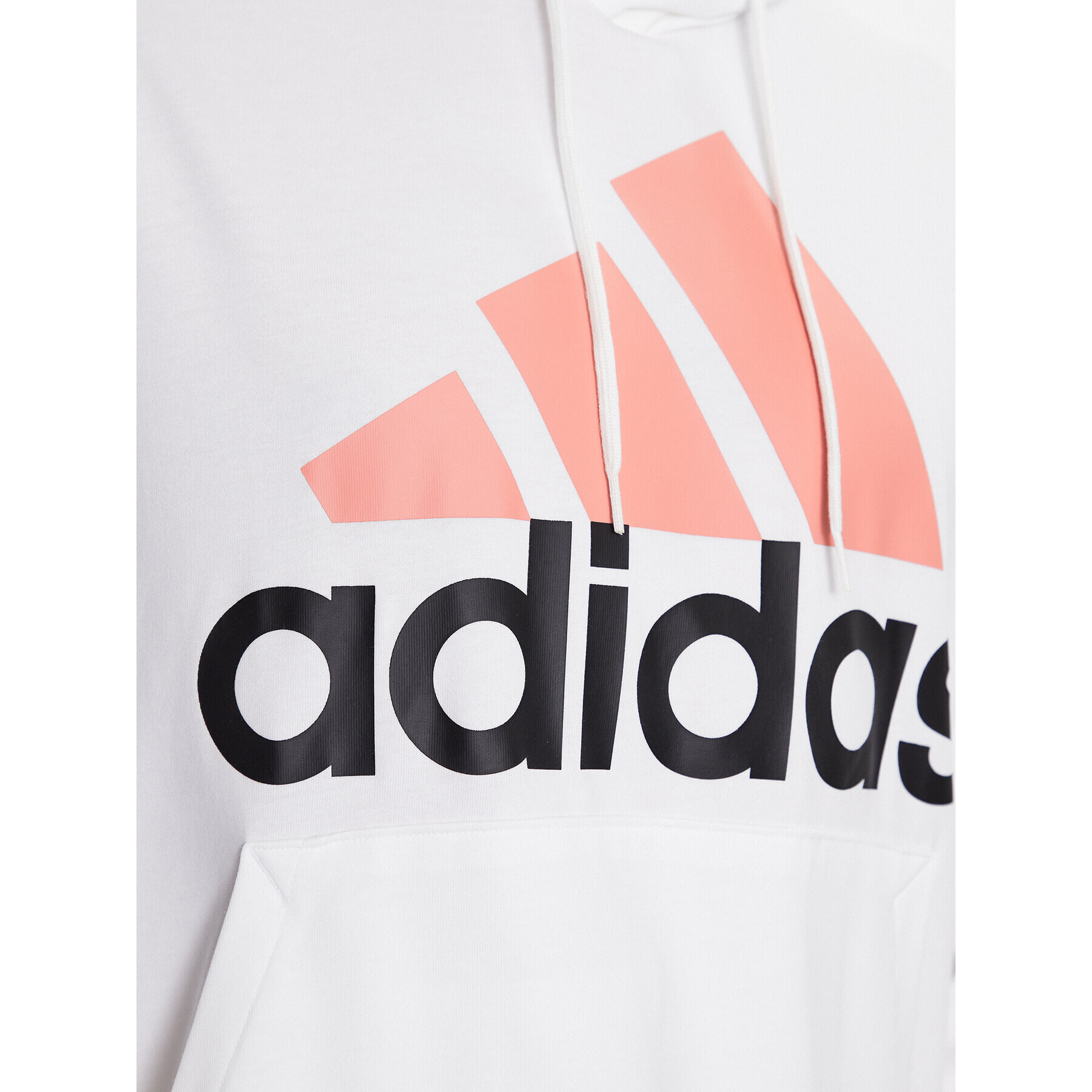 adidas Mikina Essentials Logo IJ8573 Bílá Regular Fit - Pepit.cz