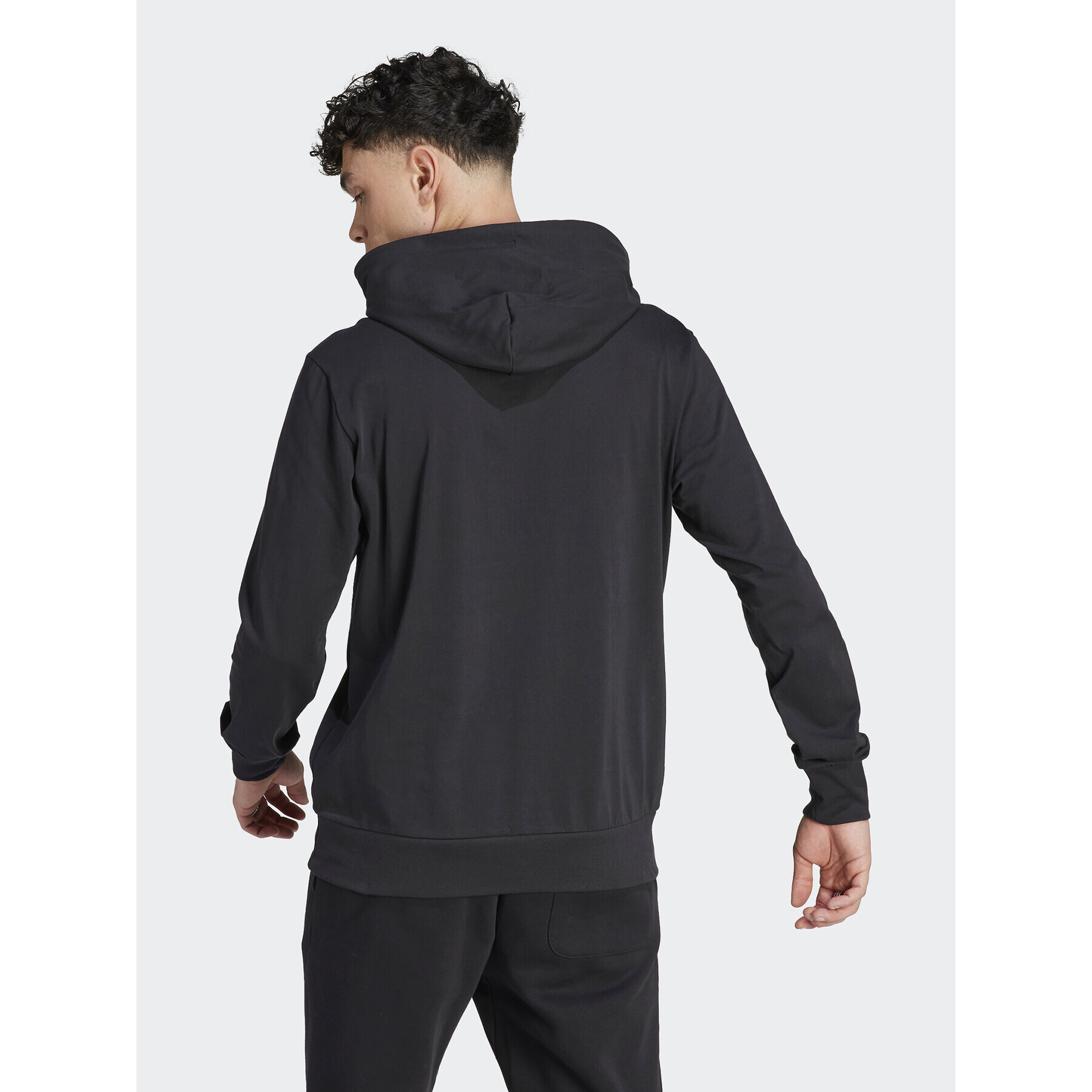 adidas Mikina Essentials Logo Hoodie IJ8574 Černá Regular Fit - Pepit.cz