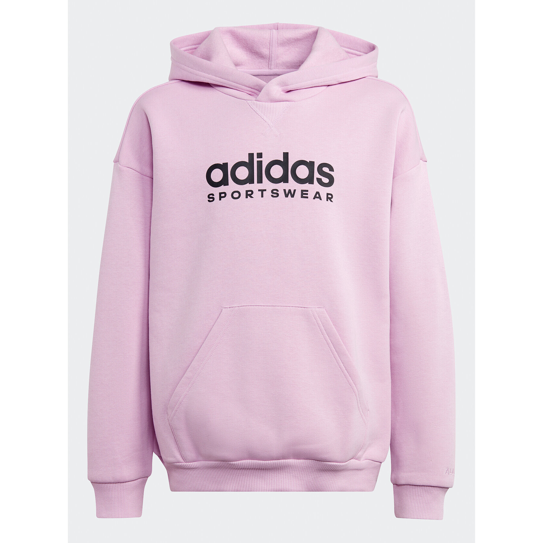 adidas Mikina Fleece IJ5954 Růžová Loose Fit - Pepit.cz