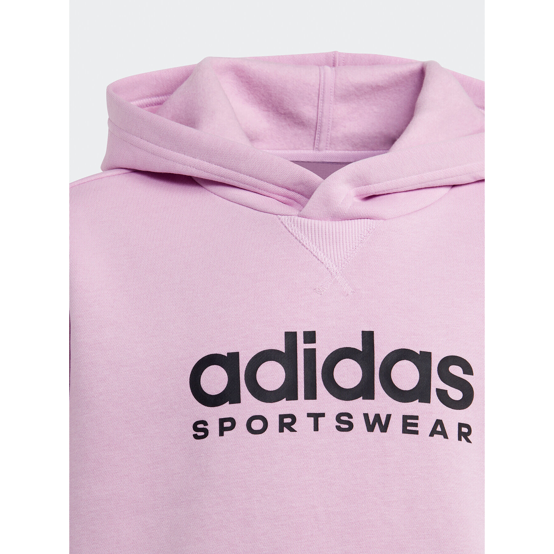 adidas Mikina Fleece IJ5954 Růžová Loose Fit - Pepit.cz