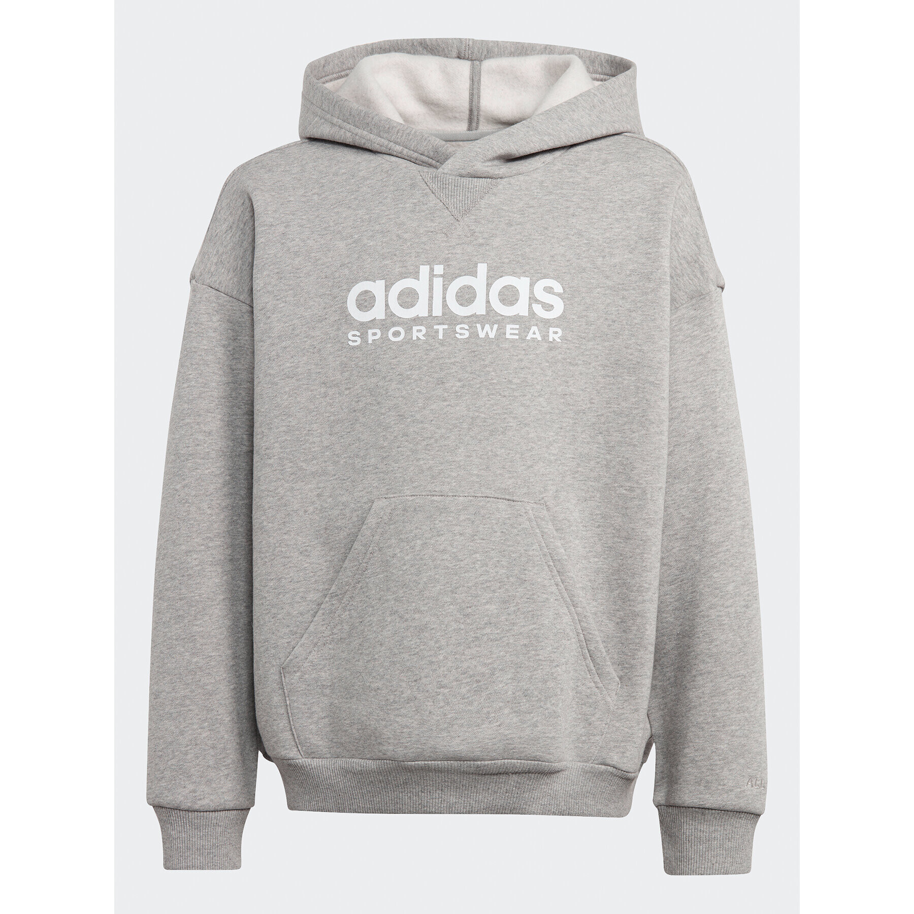 adidas Mikina Fleece IL4933 Šedá Loose Fit - Pepit.cz