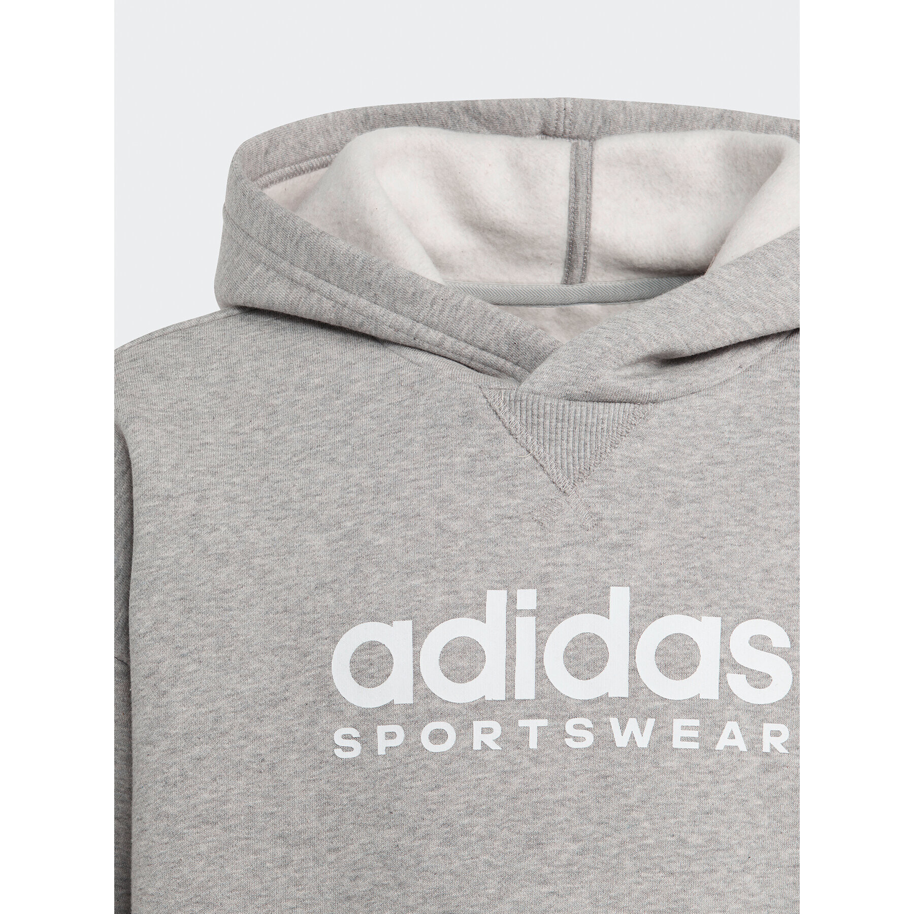 adidas Mikina Fleece IL4933 Šedá Loose Fit - Pepit.cz