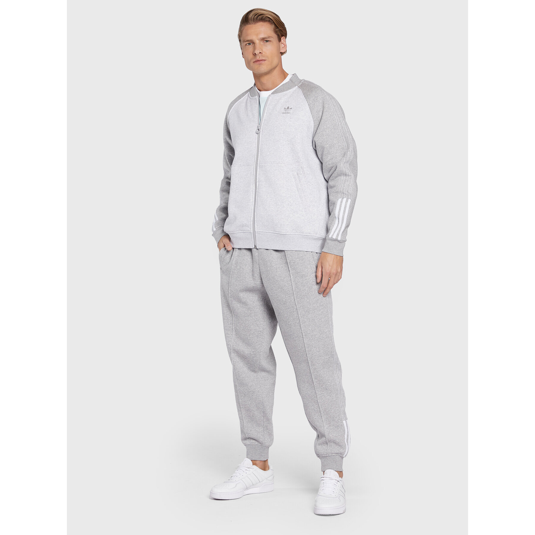 adidas Mikina Fleece Sst HI2995 Šedá Relaxed Fit - Pepit.cz