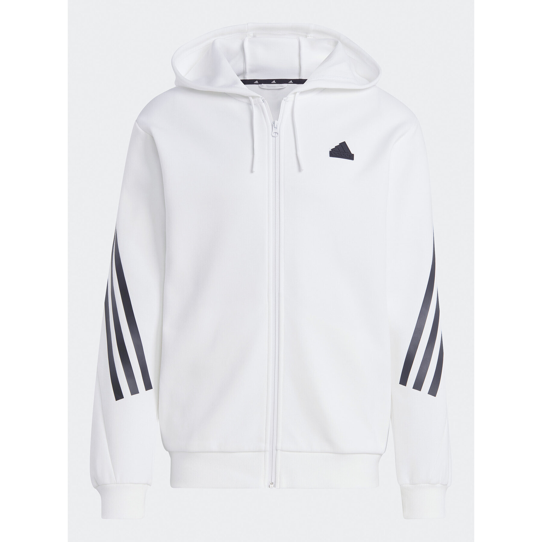 adidas Mikina Future Icons 3-Stripes Full-Zip Hoodie IC8258 Bílá Regular Fit - Pepit.cz