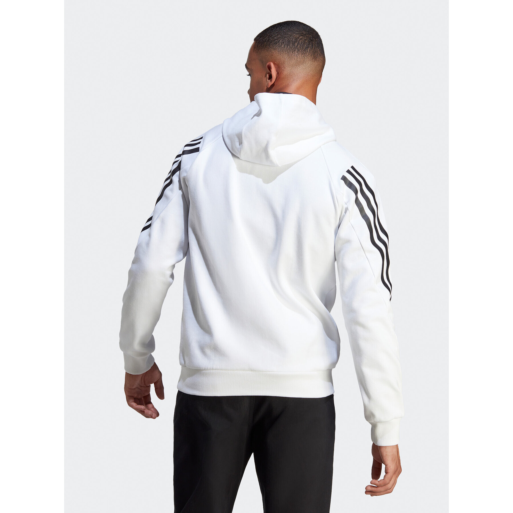 adidas Mikina Future Icons 3-Stripes Hoodie IC6720 Bílá Regular Fit - Pepit.cz