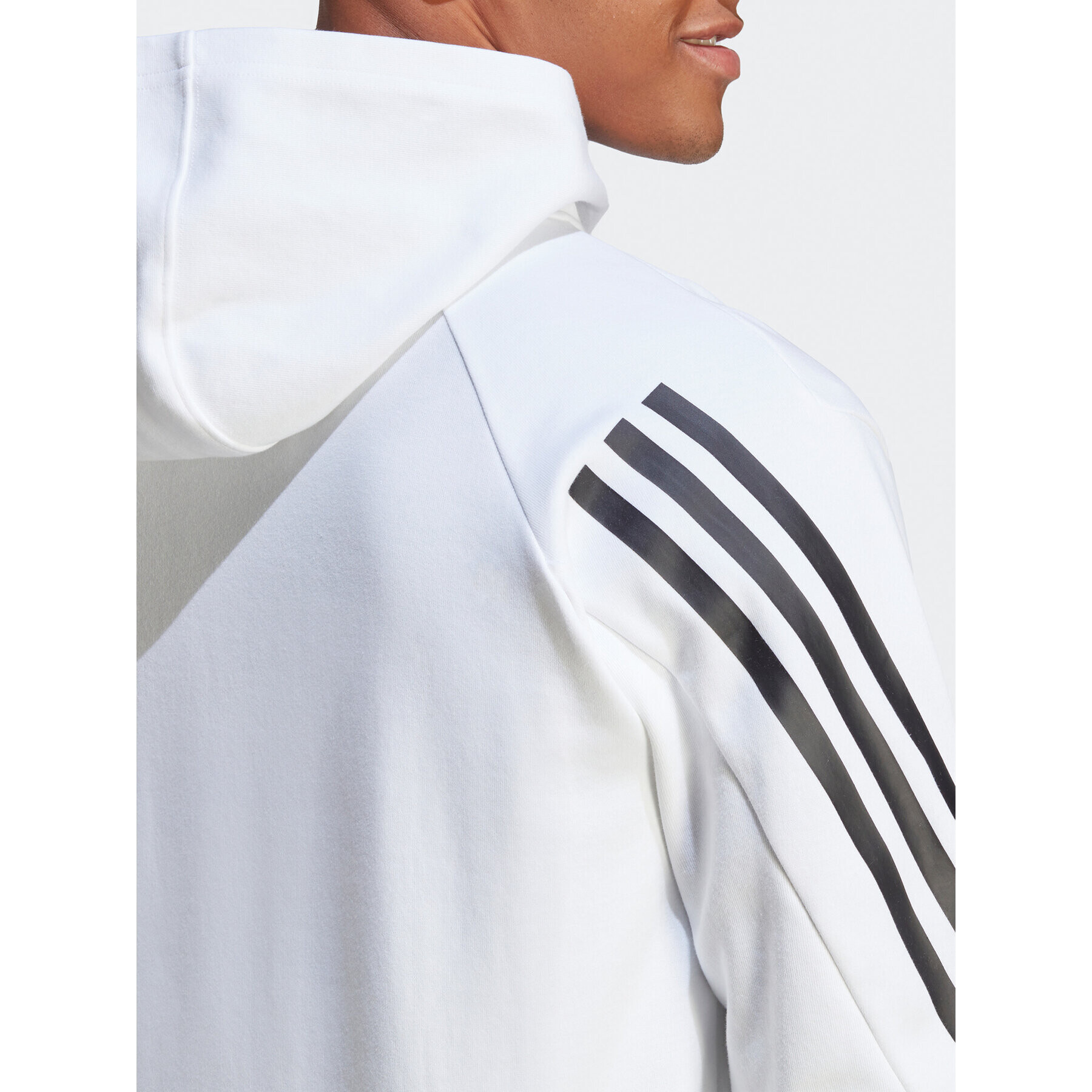 adidas Mikina Future Icons 3-Stripes Hoodie IC6720 Bílá Regular Fit - Pepit.cz