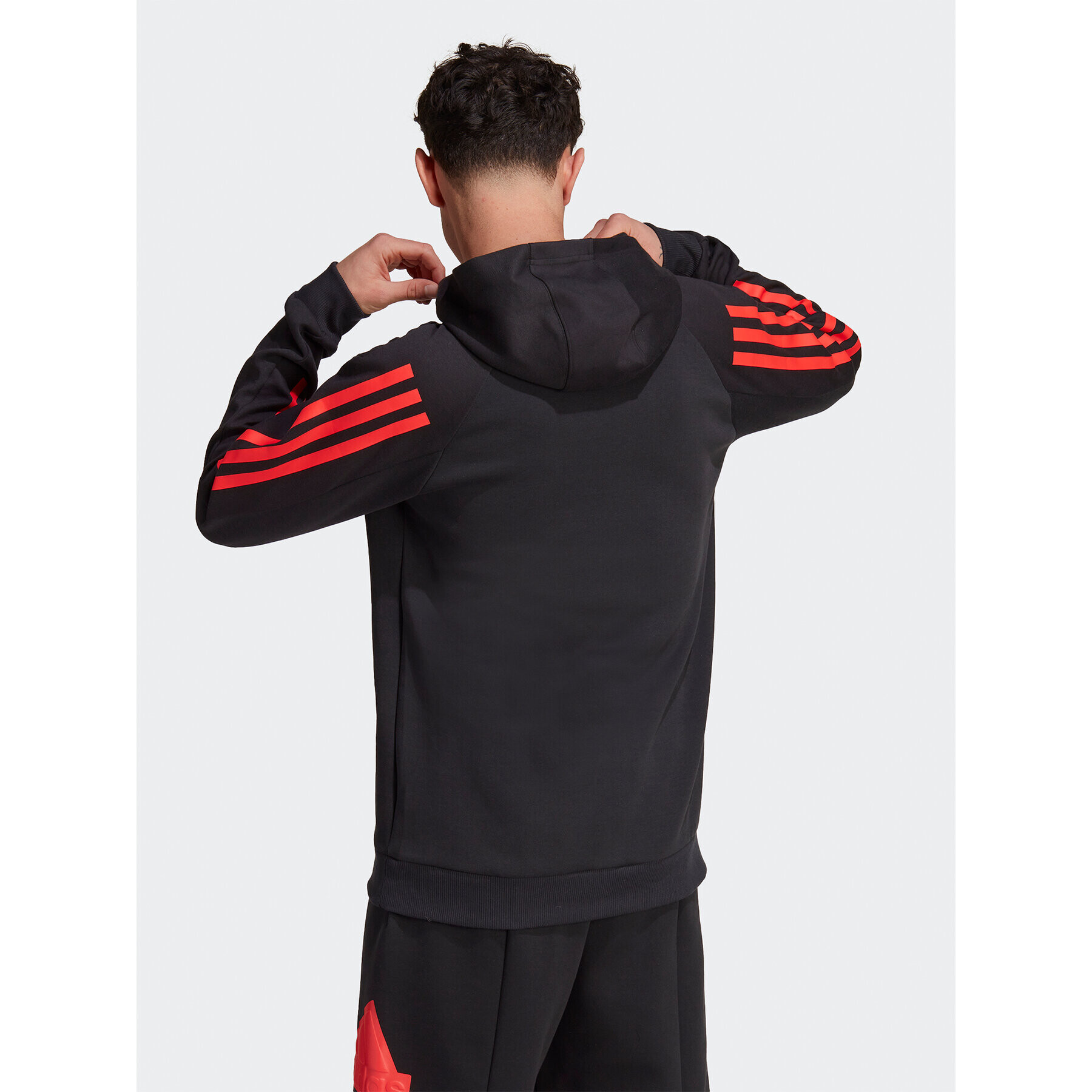 adidas Mikina Future Icons 3-Stripes Hoodie IC6742 Černá Regular Fit - Pepit.cz