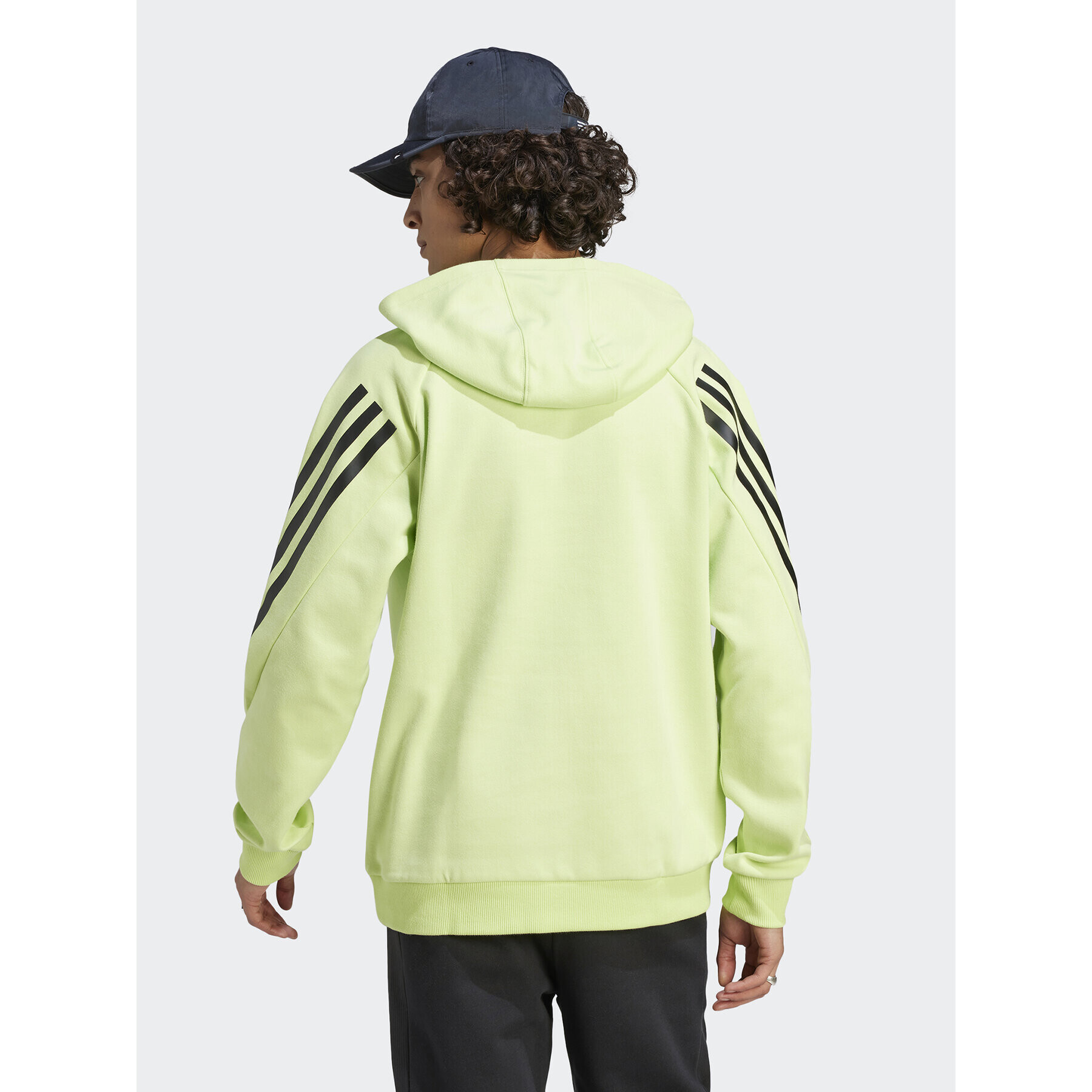 adidas Mikina Future Icons 3-Stripes Hoodie IJ8866 Zelená Regular Fit - Pepit.cz