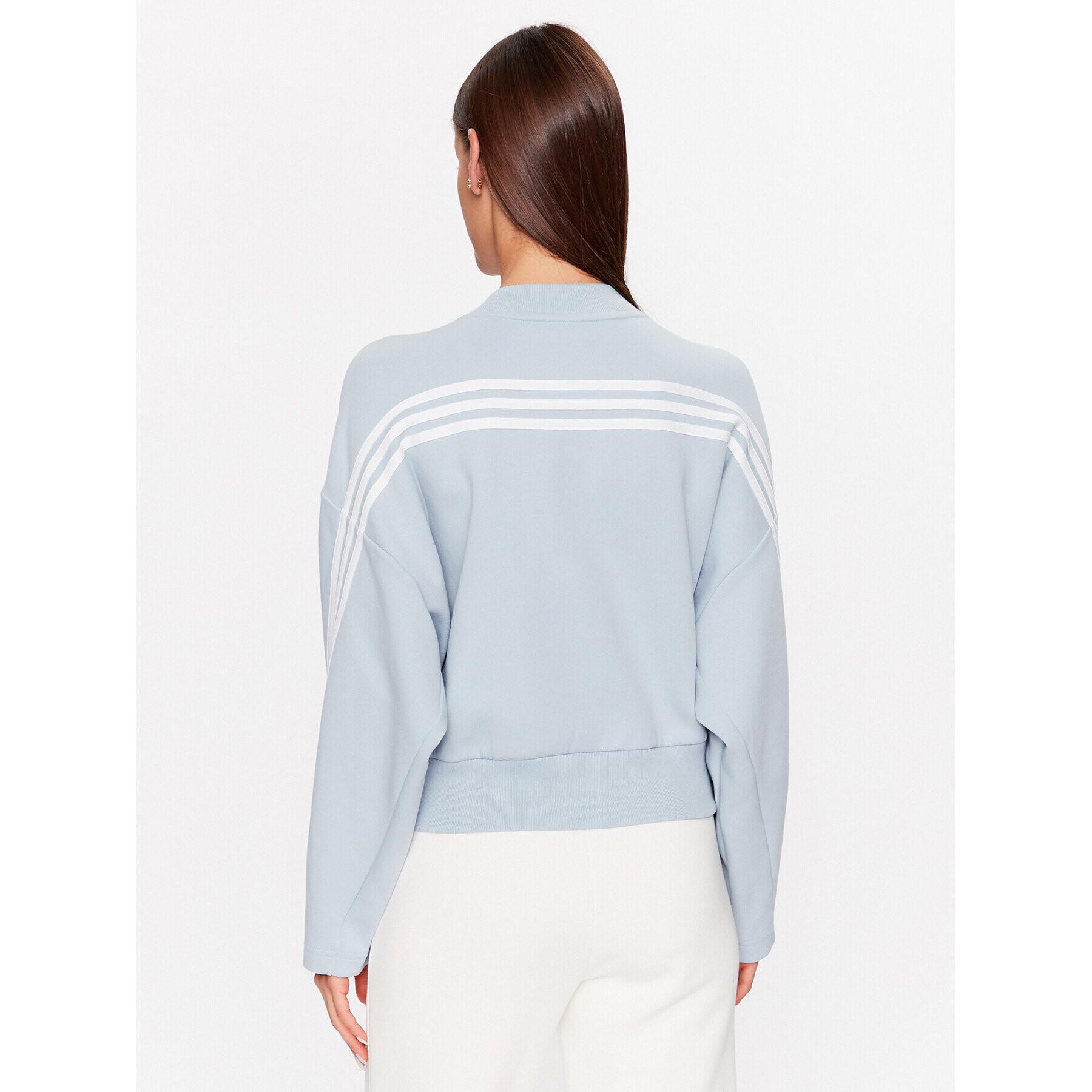 adidas Mikina Future Icons 3-Stripes Sweatshirt IL3056 Modrá Loose Fit - Pepit.cz