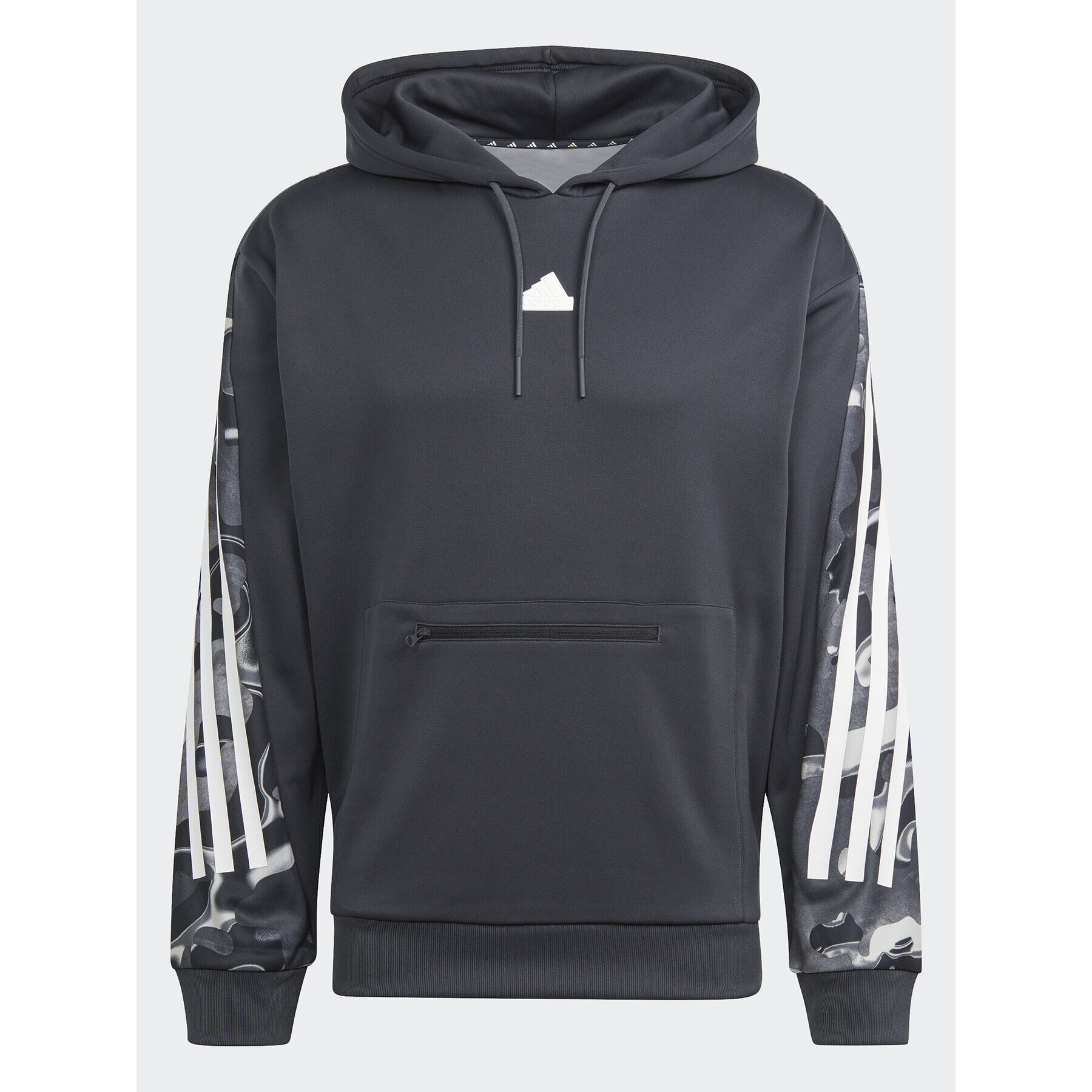 adidas Mikina Future Icons Allover Print IB6126 Šedá Loose Fit - Pepit.cz