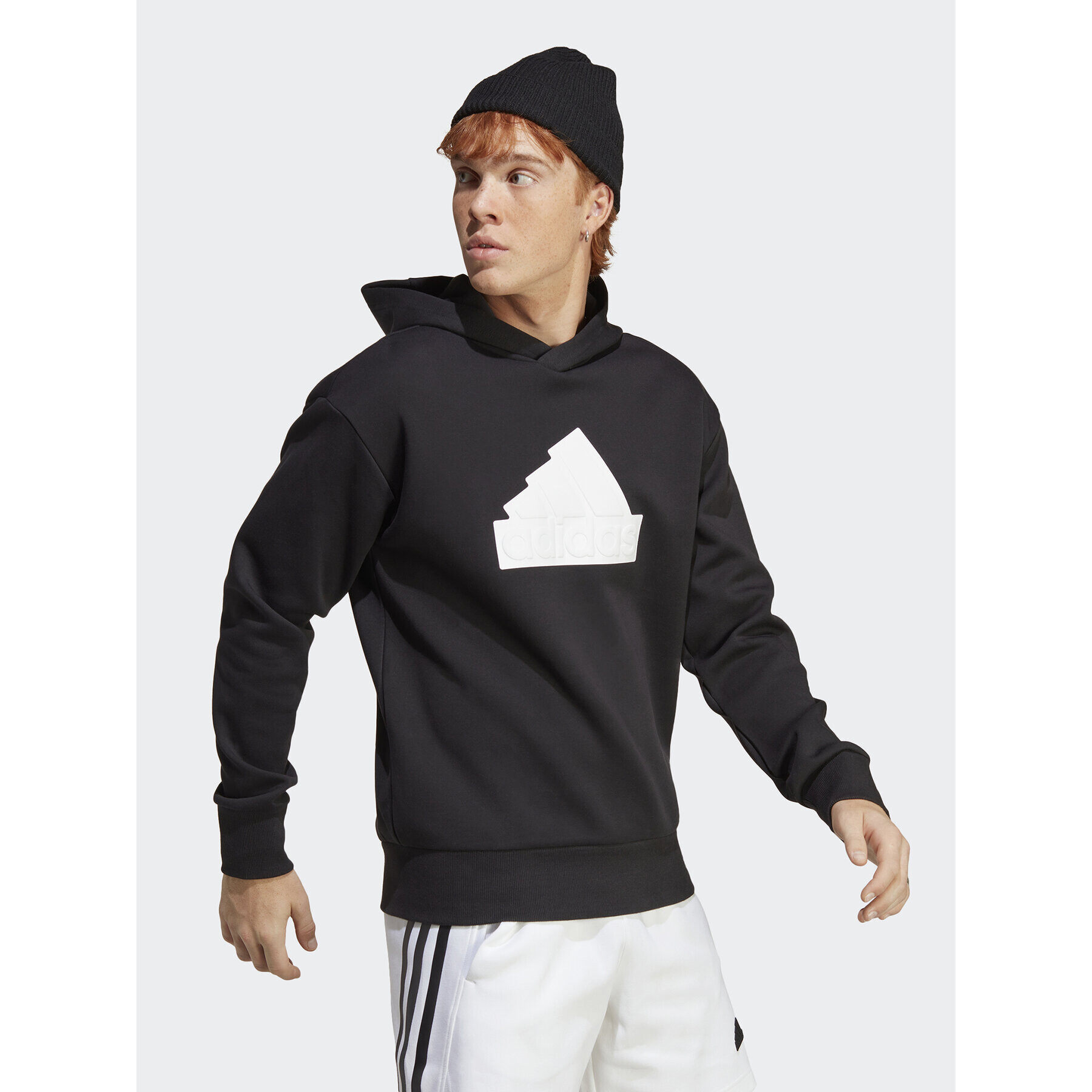 adidas Mikina Future Icons Badge of Sport Hoodie IC3745 Černá Regular Fit - Pepit.cz