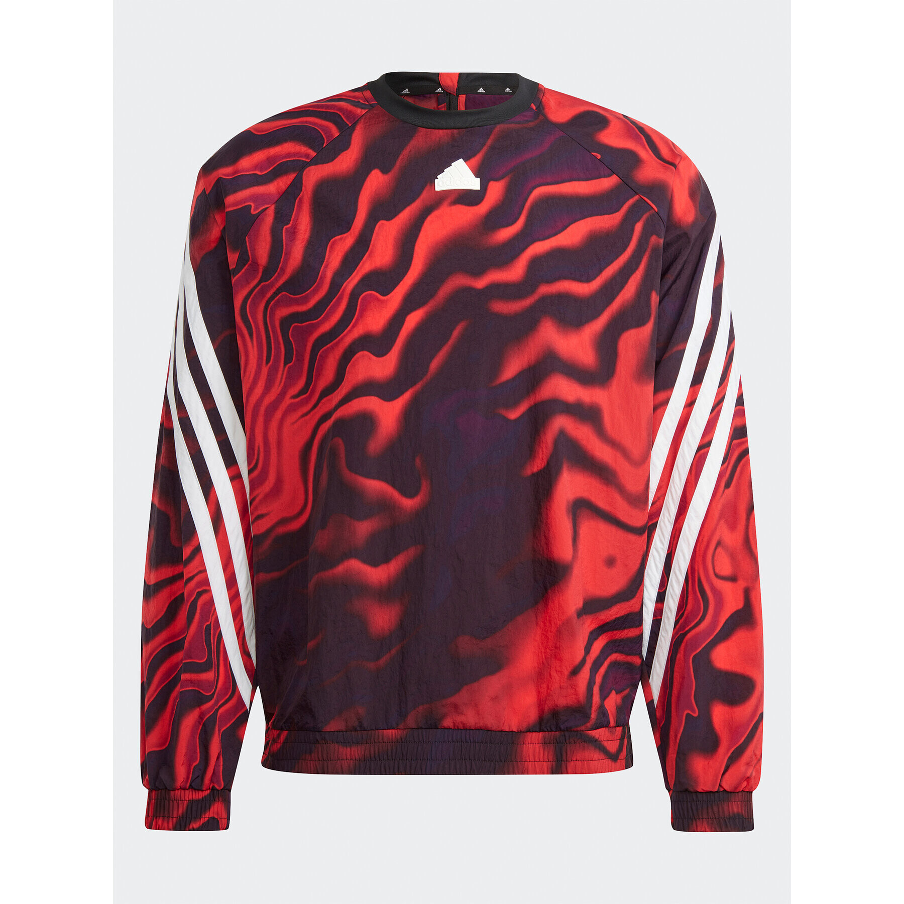 adidas Mikina Future Icons Graphic Crew Sweatshirt IC8266 Červená Loose Fit - Pepit.cz