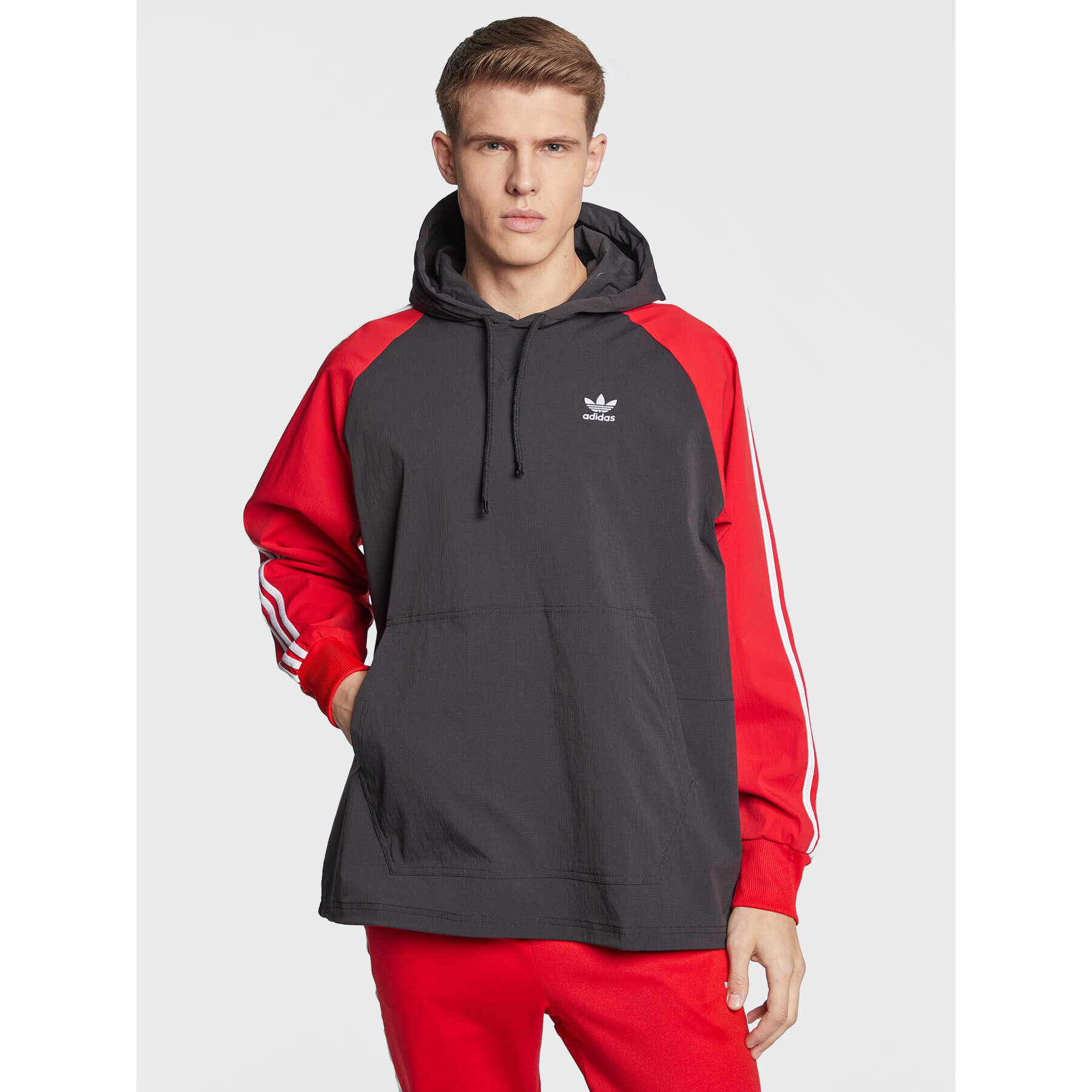 adidas Mikina Hooded Windbreaker IC5536 Černá Regular Fit - Pepit.cz